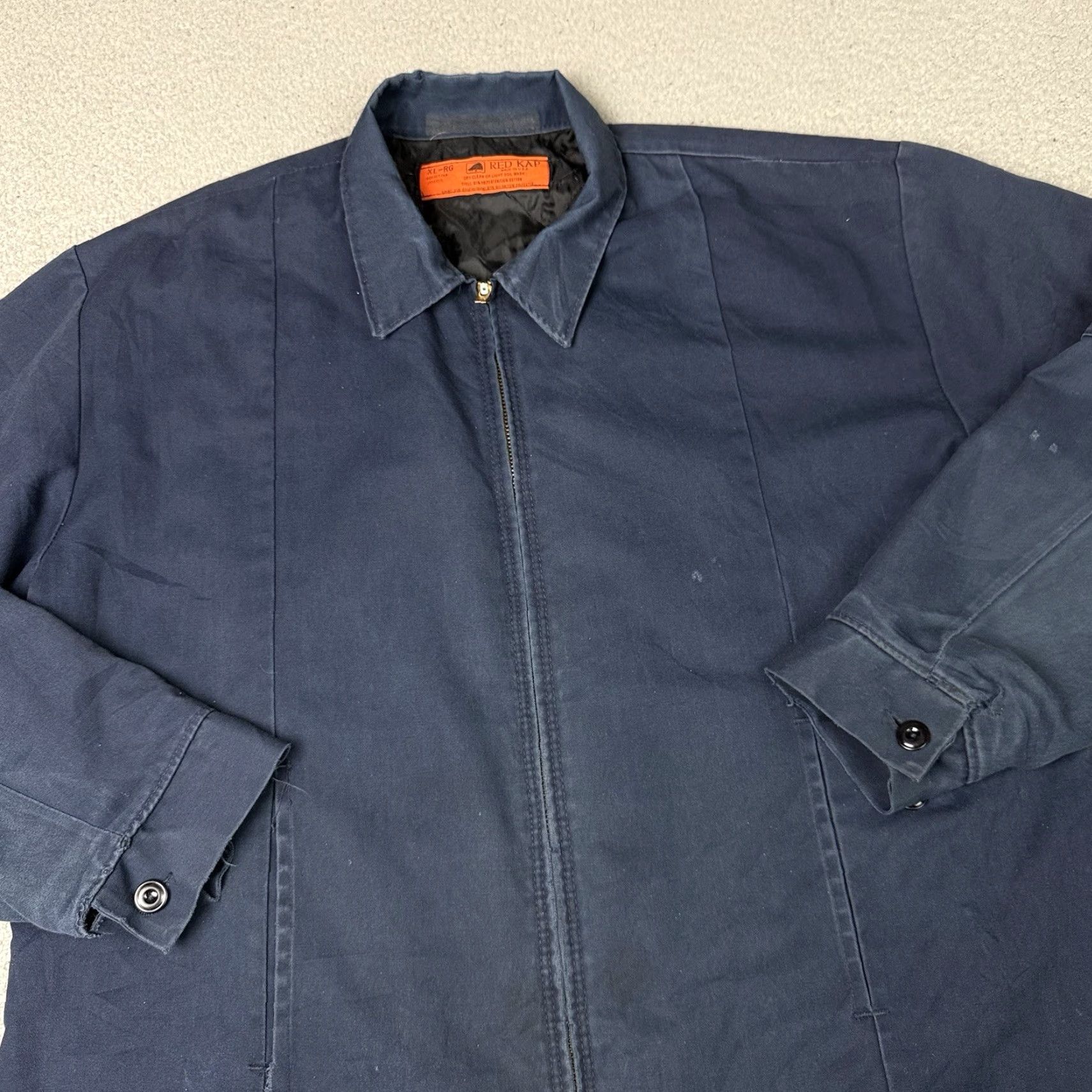 Red Kap VINTAGE Red Kap Jacket Mens XL Blue 90s Workwear Bomber Full Zip Lined Twill Poylester Cotton Size US XL / EU 56 / 4 - 2 Thumbnail