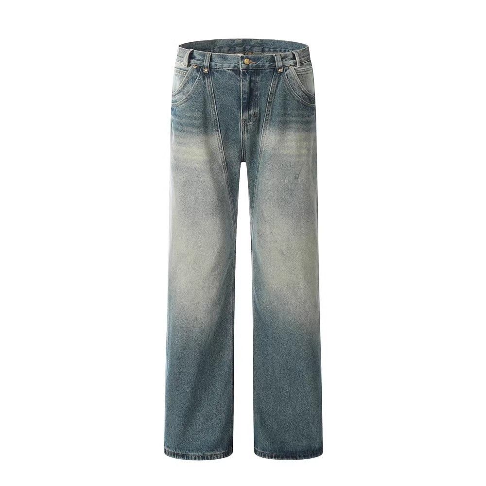Japanese Brand × Jean Trendy fashionable men's casual loose gradient washed jeans Size US 32 / EU 48 - 1 Thumbnail
