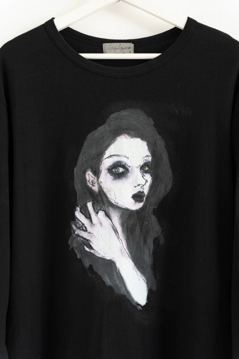 Yohji Yamamoto Yohji Yamamoto 22 SS Women Like Printed Long Sleeve T-Shir Size US L / EU 52-54 / 3 - 3 Thumbnail