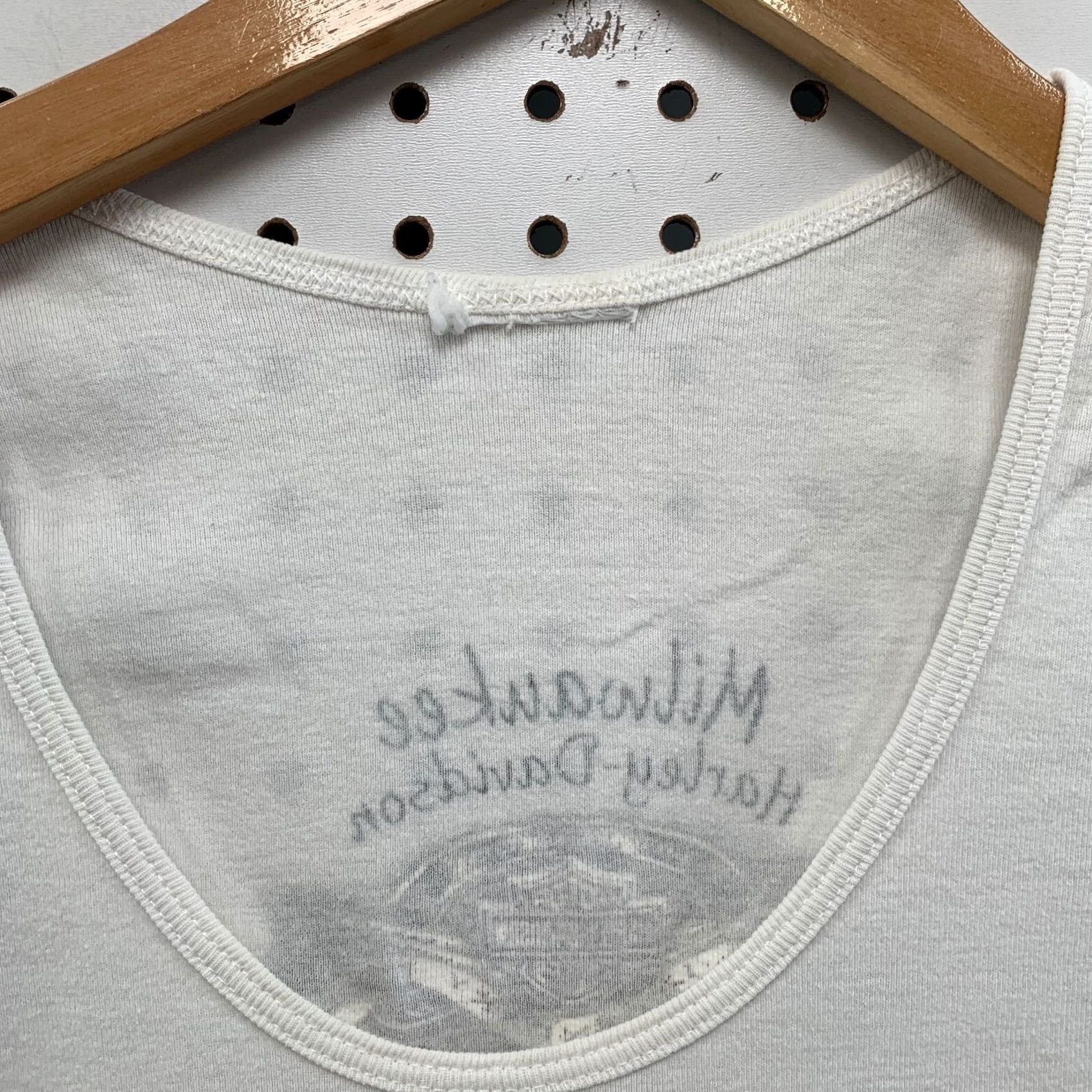 Harley Davidson VINTAGE Harley Davidson Motorcycle Top White Medium Womens Milwaukee WIS Size M / US 6-8 / IT 42-44 - 6 Thumbnail