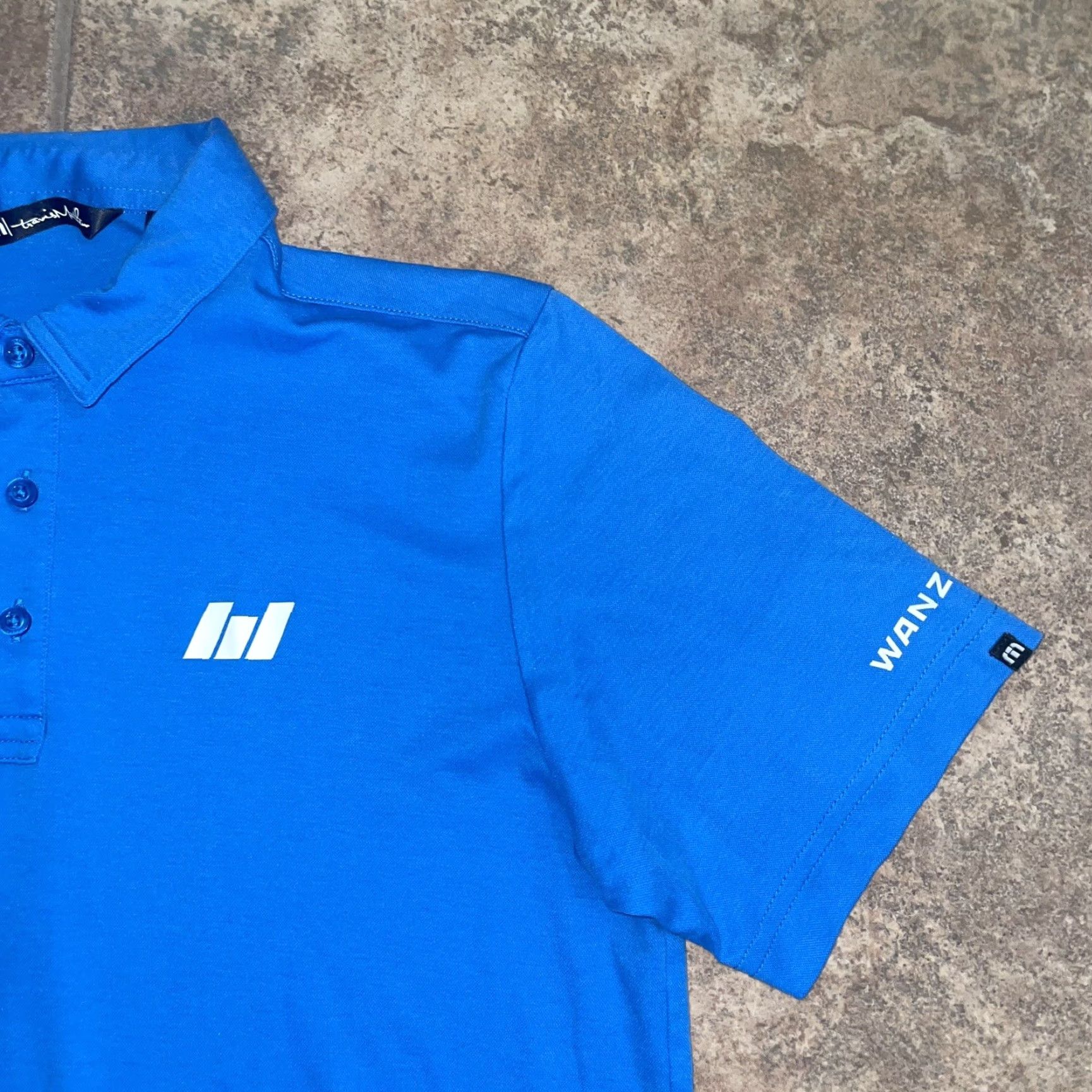 TravisMathew Travis Mathew Waznek Polo Men M Blue Golf Shirt Size US M / EU 48-50 / 2 - 2 Thumbnail