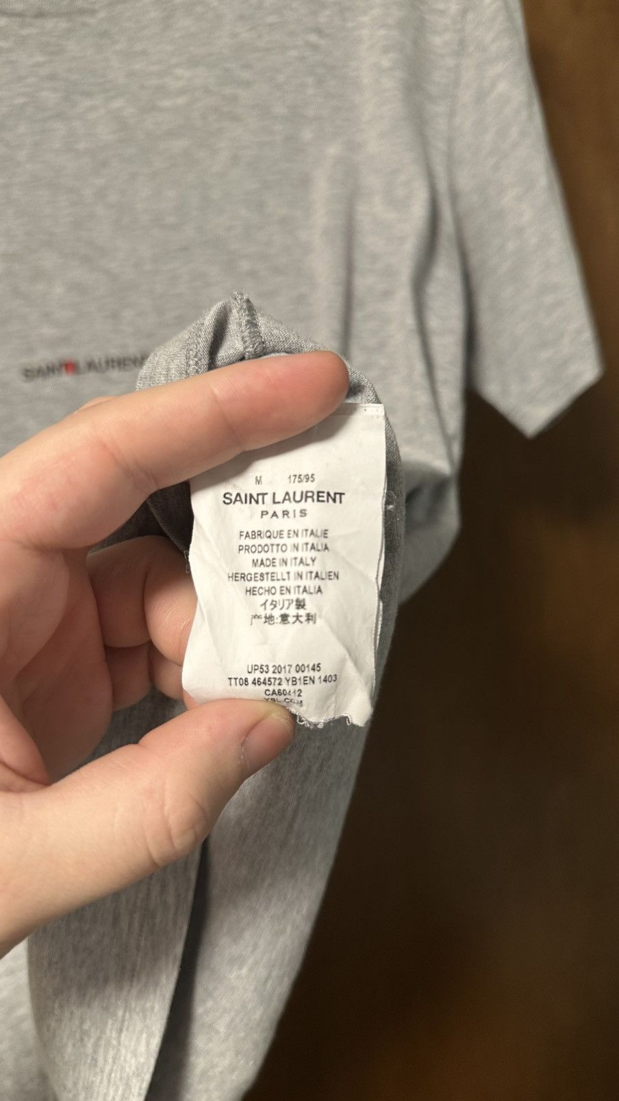 Saint Laurent Paris Saint Laurent tee Size US S / EU 44-46 / 1 - 3 Thumbnail