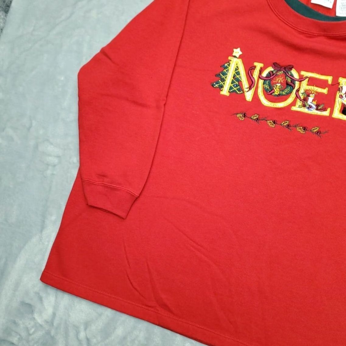 Vintage VINTAGE Christmas Sweater Womens 24w Red Noel Holiday Crewneck Pullover Retro 90s Mens Womens Boys Girls Size 3XL / US 20-22 - 8 Thumbnail