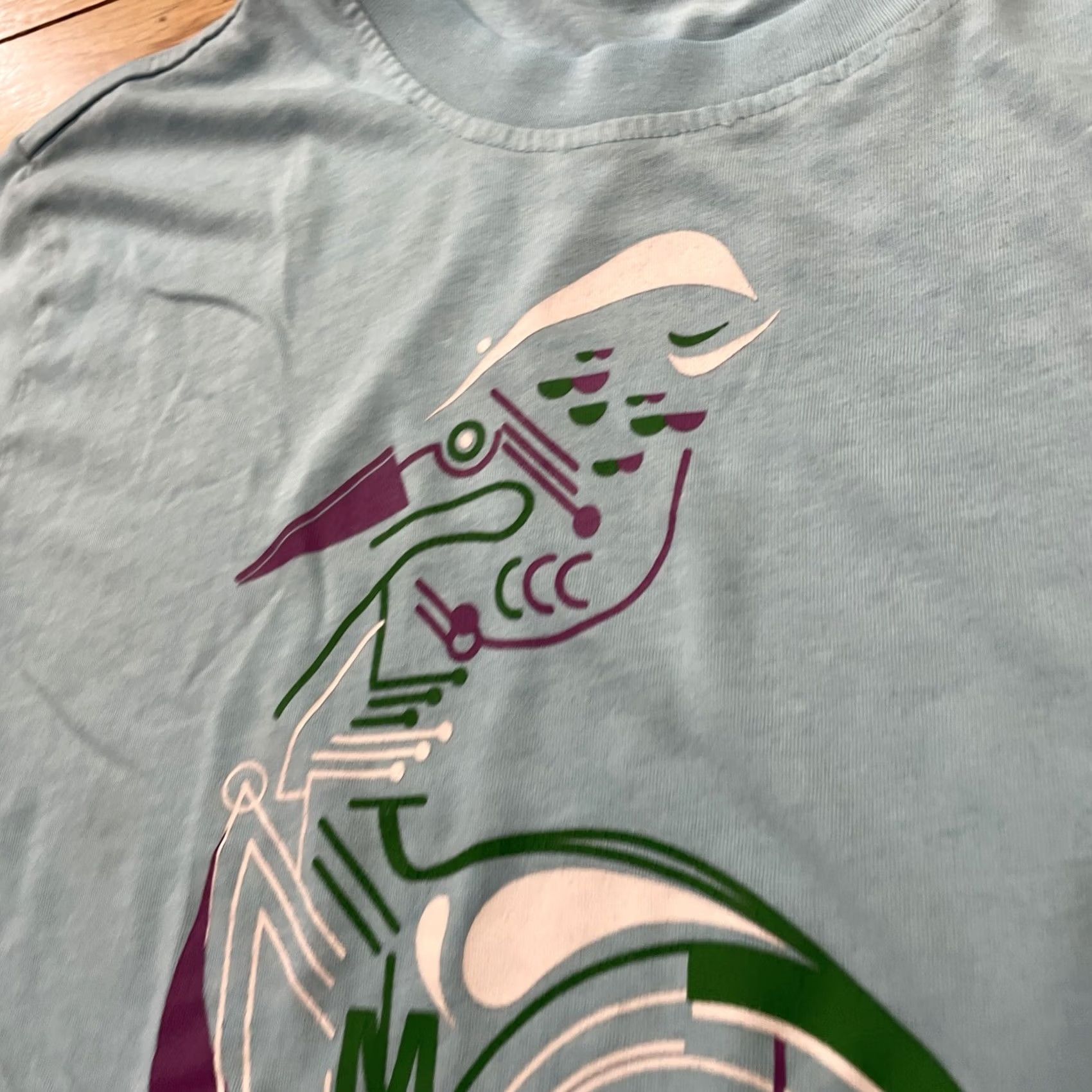 Vintage VINTAGE Milani Bird Abstract Art Light Blue Graphic Tee S Shirt Men XS Size US S / EU 44-46 / 1 - 6 Thumbnail