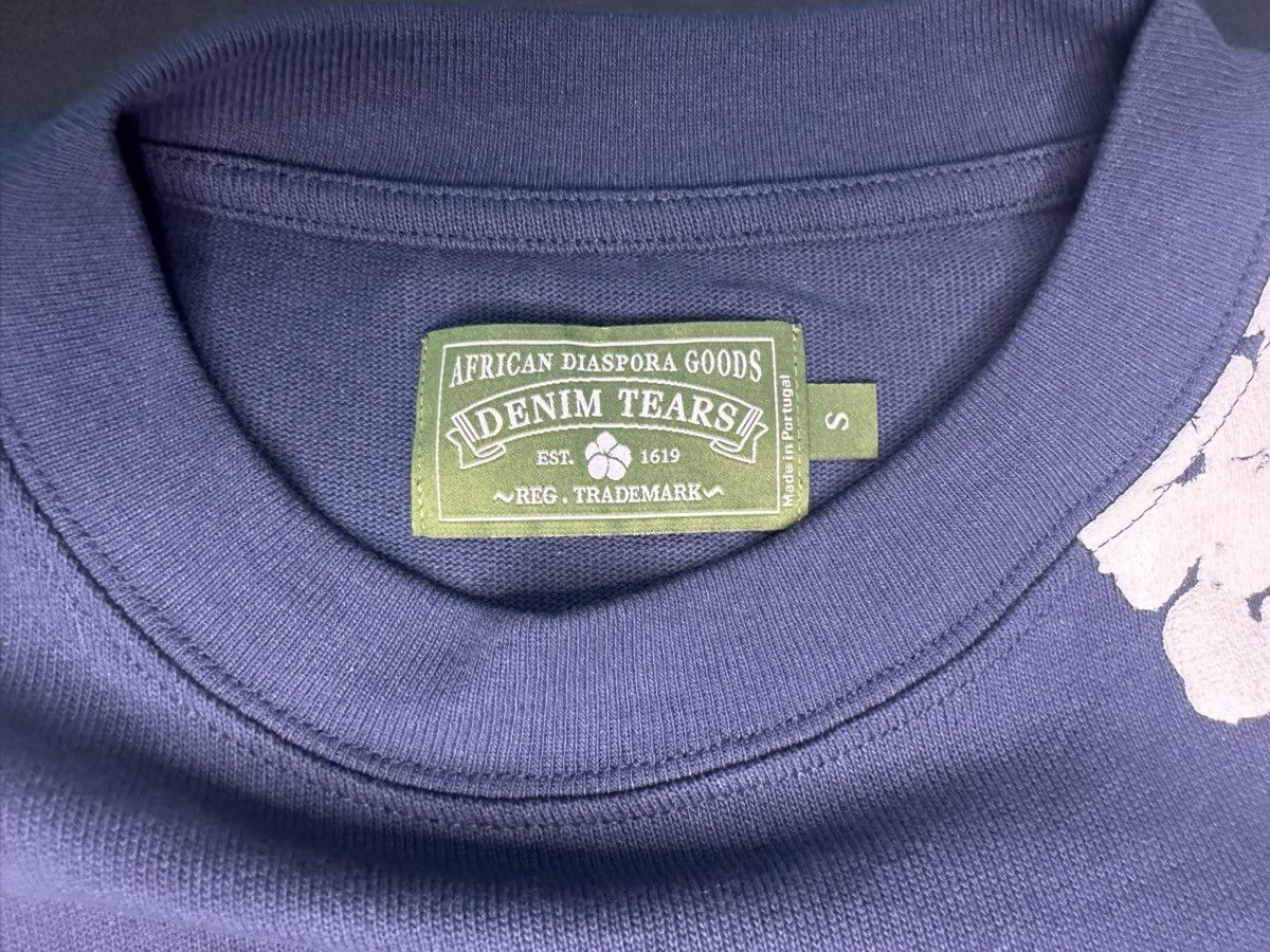 DENIM TEARS Long Sleeve Cotton Wreath Tee Navy Size US S / EU 44-46 / 1 - 3 Thumbnail