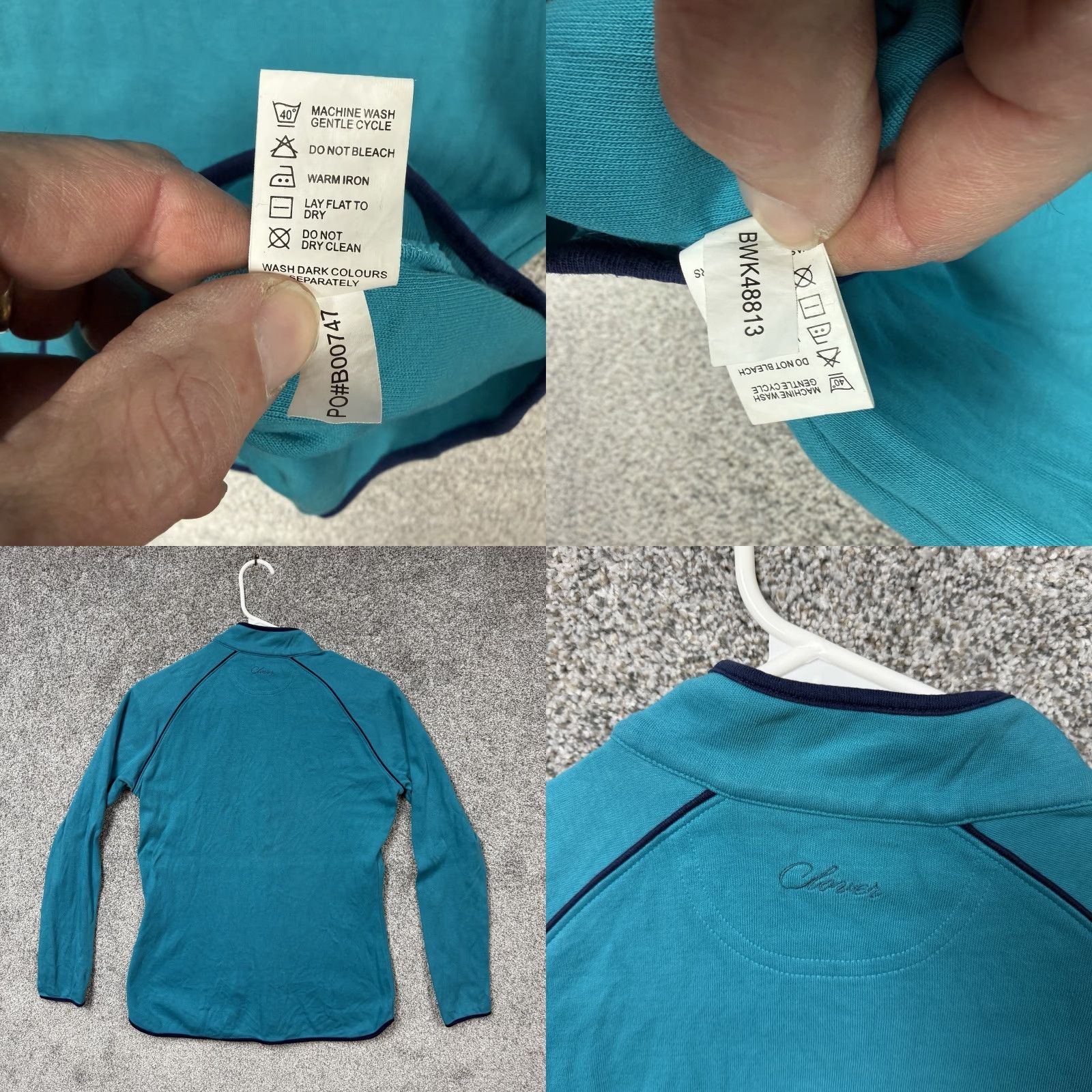 Vintage Bobby Jones Clover Top M 1/4 Zip Pullover Golf Performance Country Club Shirt Women Regular Size M Blue 100% Cotton Size M / US 6-8 / IT 42-44 - 8 Thumbnail