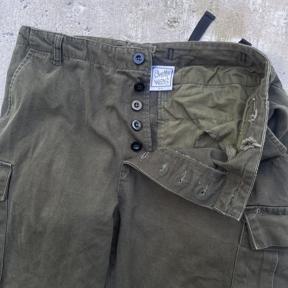 Vintage Vintage GHETTOWEAR Skate Brand Button Fly Cargo Pants Size US 34 / EU 50 - 3 Thumbnail