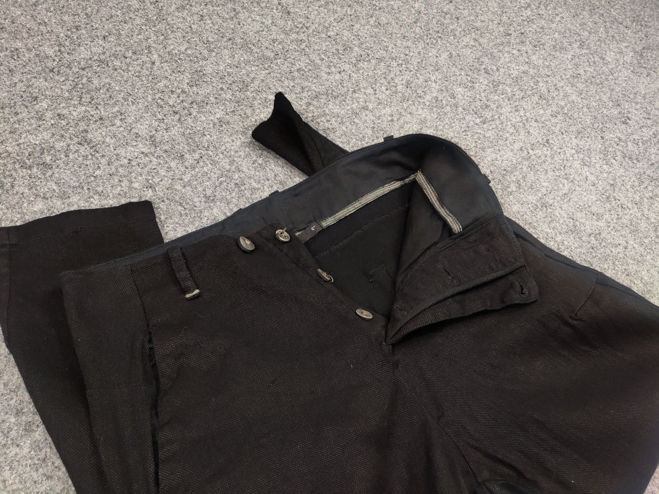 Designer Transit Par Such design Black Cotton Wool Ankle Pants Size 26" / US 2 / IT 38 - 9 Thumbnail