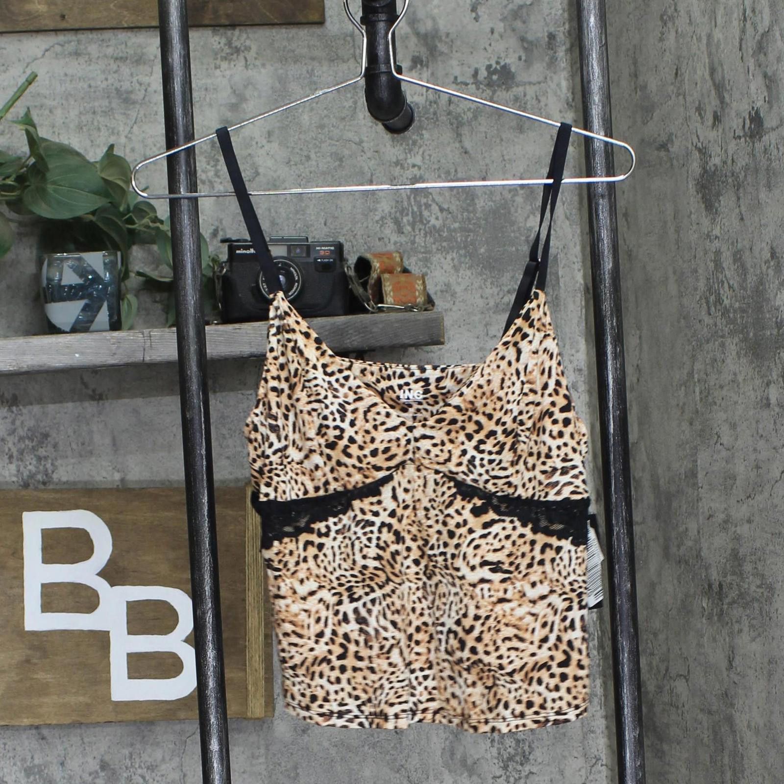 Designer New Inc International Concepts Cami Top Cheetah Brown M Size ONE SIZE - 1 Thumbnail