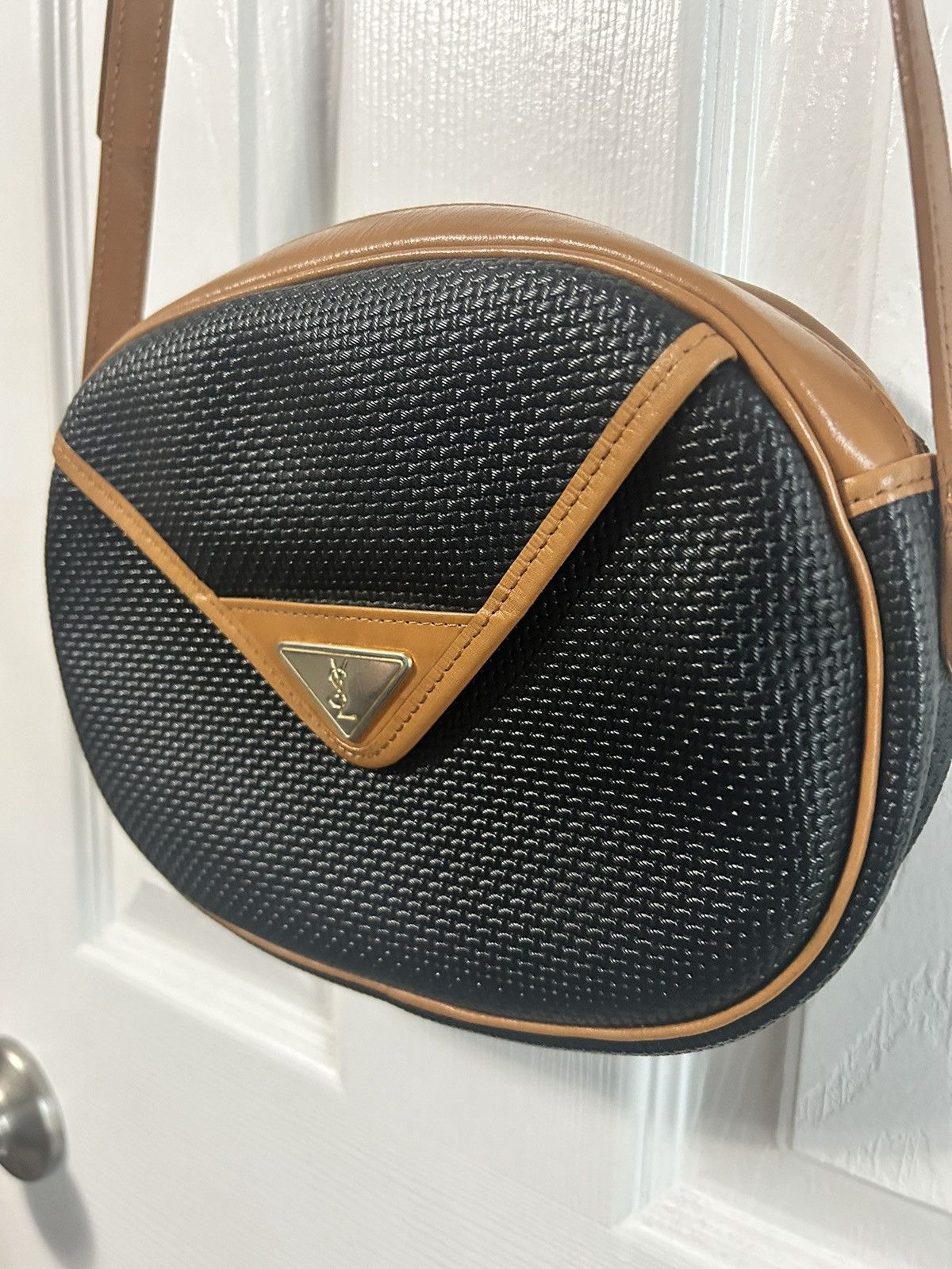 image of YVES Saint Laurent YSL Vintage Crossbody in Blue, Women's
