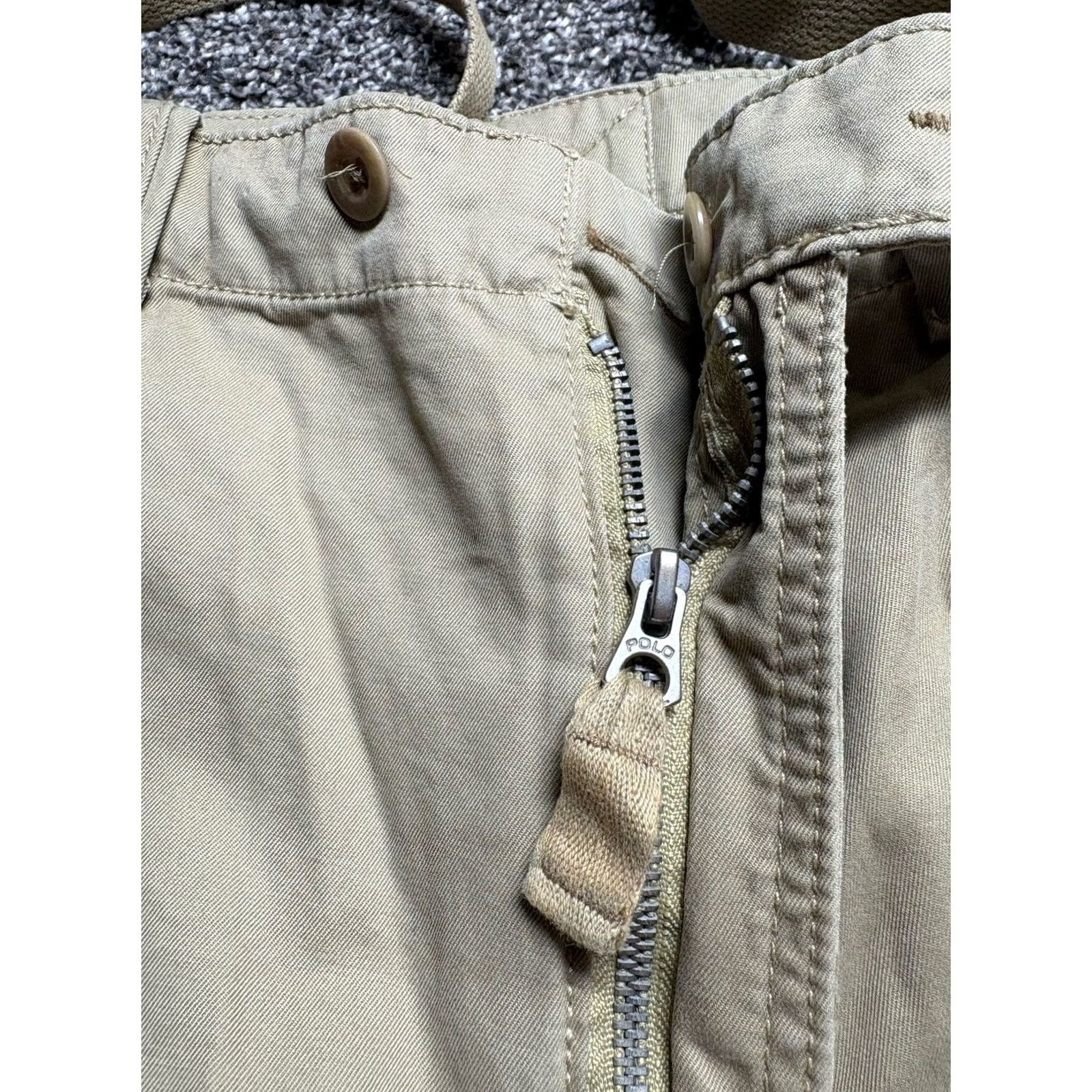 Polo Ralph Lauren Ralph Lauren Military Shorts Mens 1XB Brown Paratrooper Cotton Chino Zip Front Flat Front Pockets Casual 40 Regular Size 40 6in Inseam Size US 40 / EU 56 - 5 Thumbnail