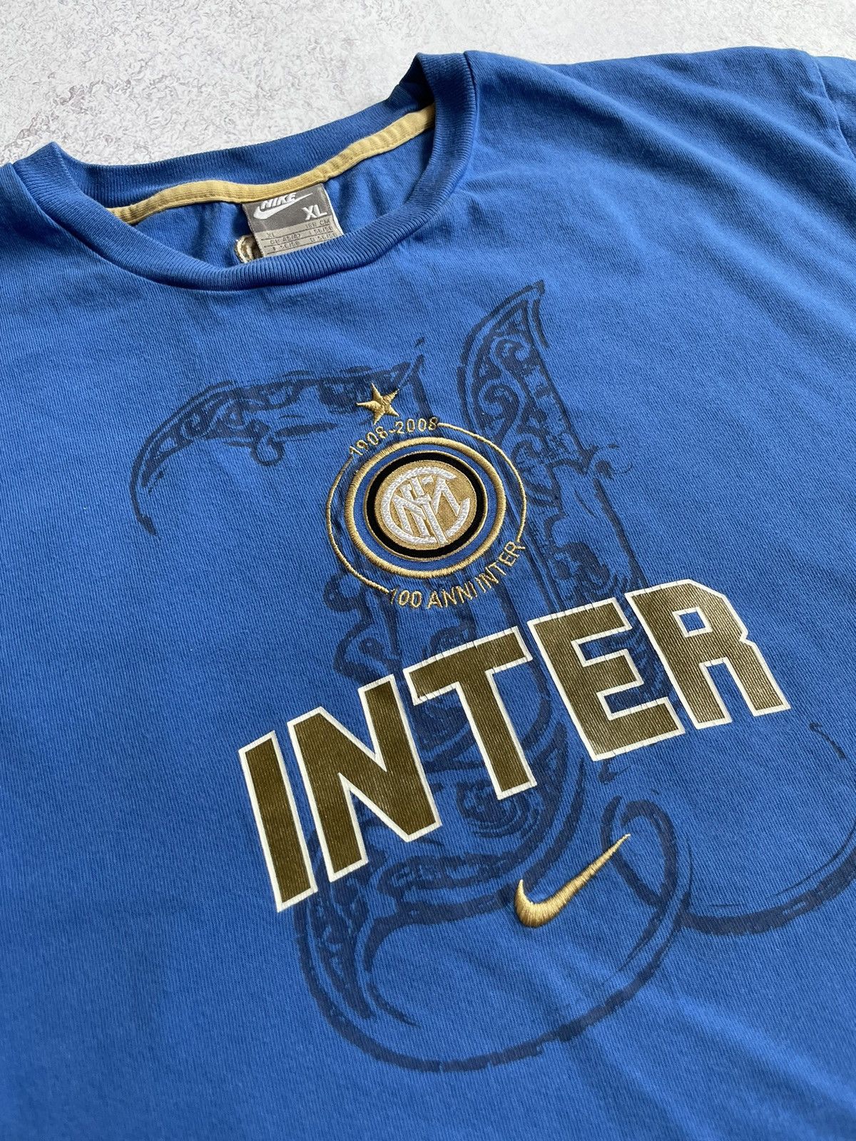 Vintage Nike Inter Milan Football Club T-Shirt Vintage 00s Size US XL / EU 56 / 4 - 2 Thumbnail