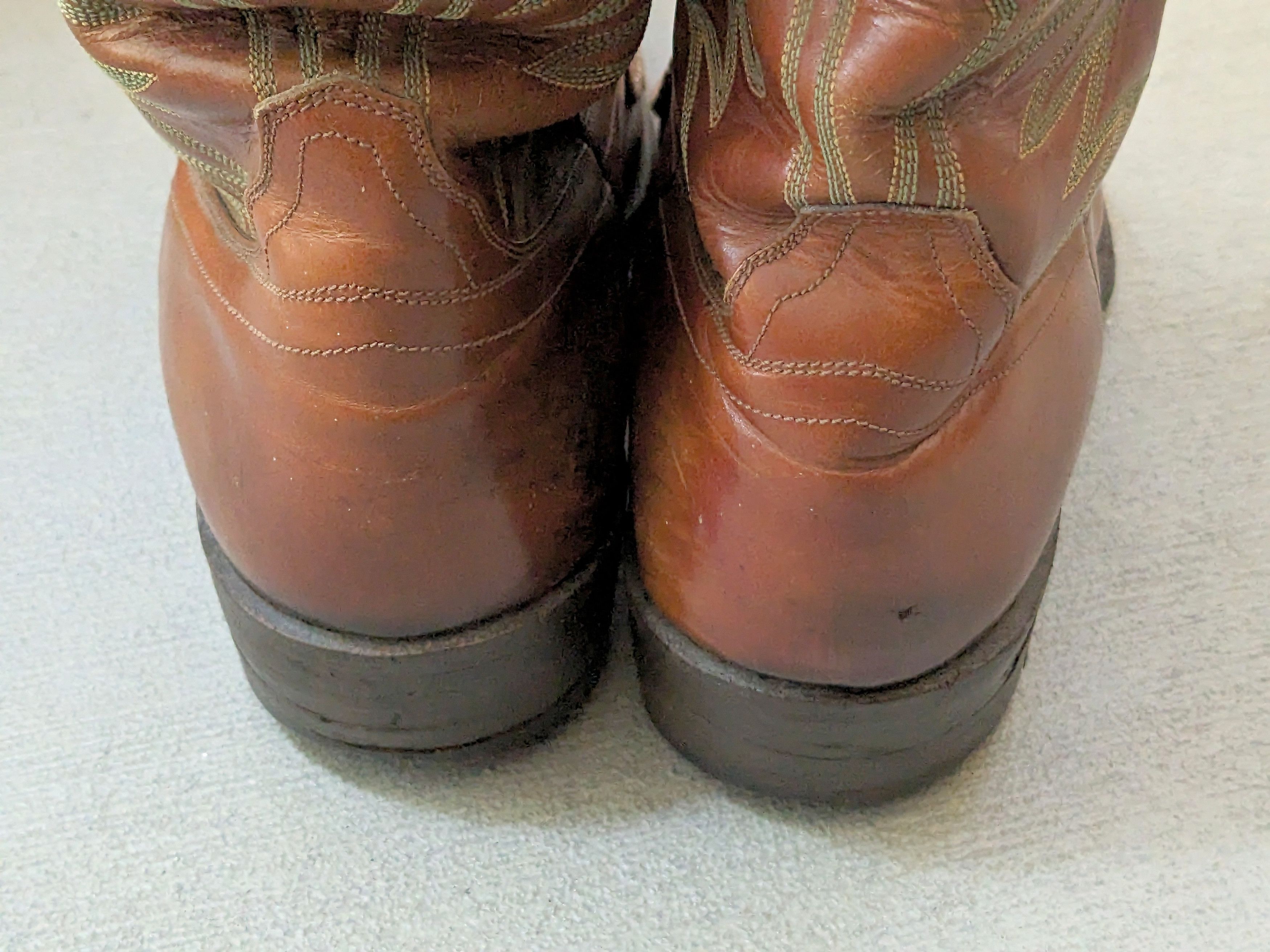 Genuine Leather Vintage Cowboy Boots Brown Size 9 Western Botas Size US 9 / EU 42 - 12 Thumbnail