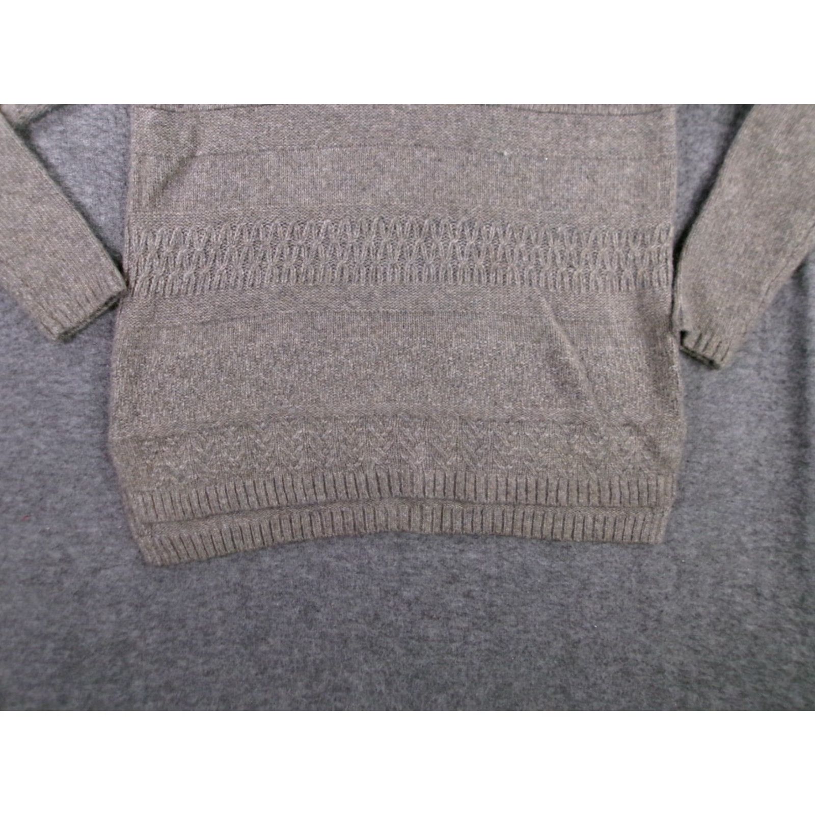 Vintage Sonoma Sweater Women's Small Brown Cable-Knit V-Neck Long Sleeve Cozy Pullover Classic All Seasons Size S / US 4 / IT 40 - 3 Thumbnail