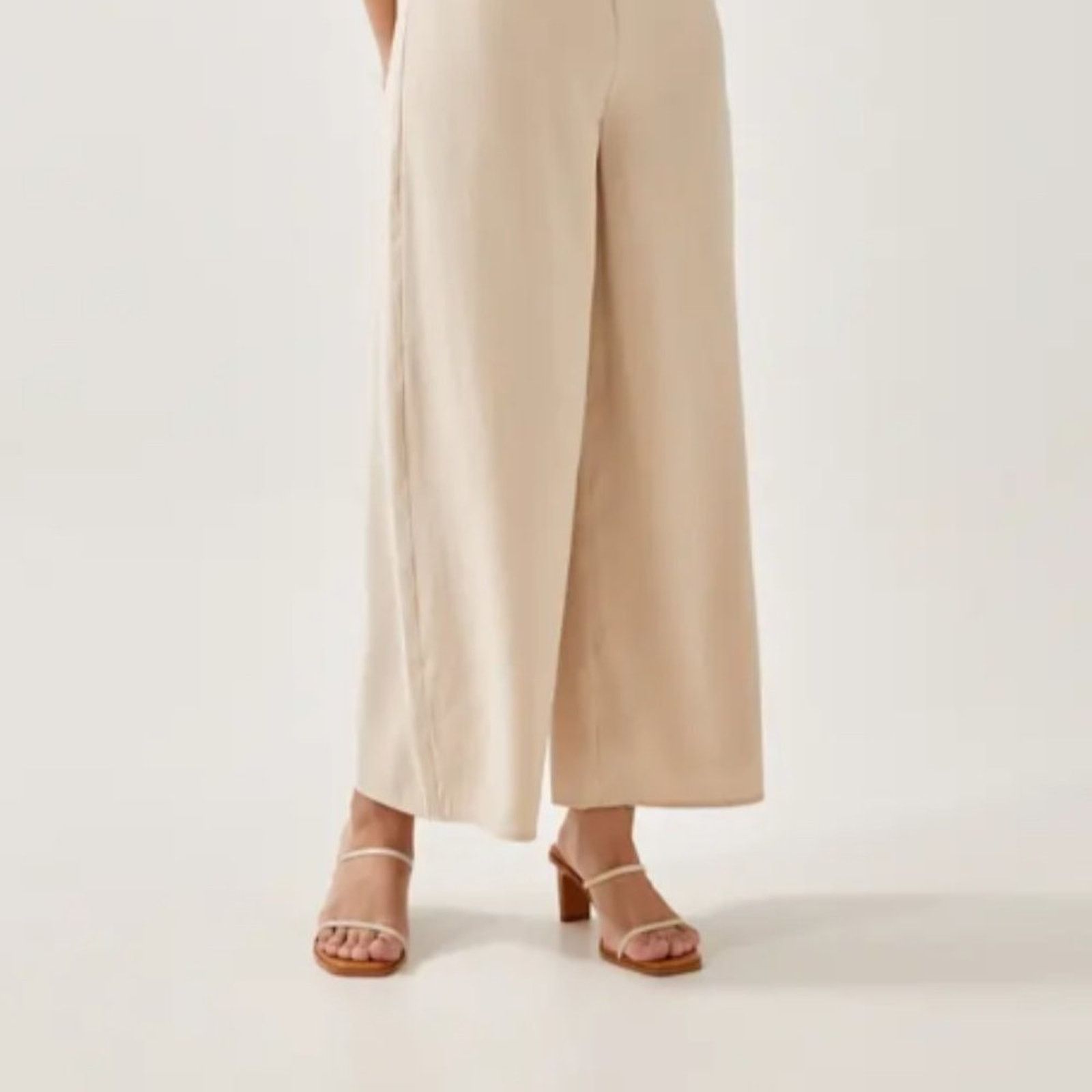 Other Love Bonito Beige Adriena Padded Strappy Back Jumpsuit Size 28" / US 6 / IT 42 - 10 Thumbnail