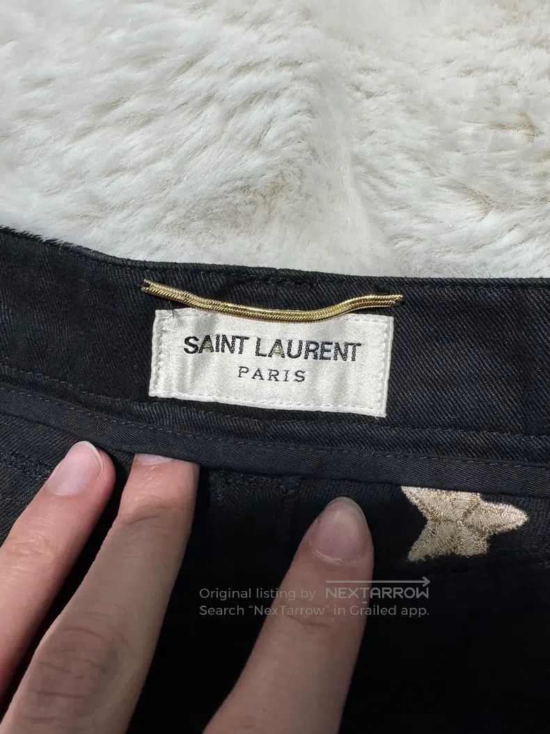 Saint Laurent Paris Saint Laurent Paris Star embroidery women's denim shorts Size 37" - 9 Thumbnail