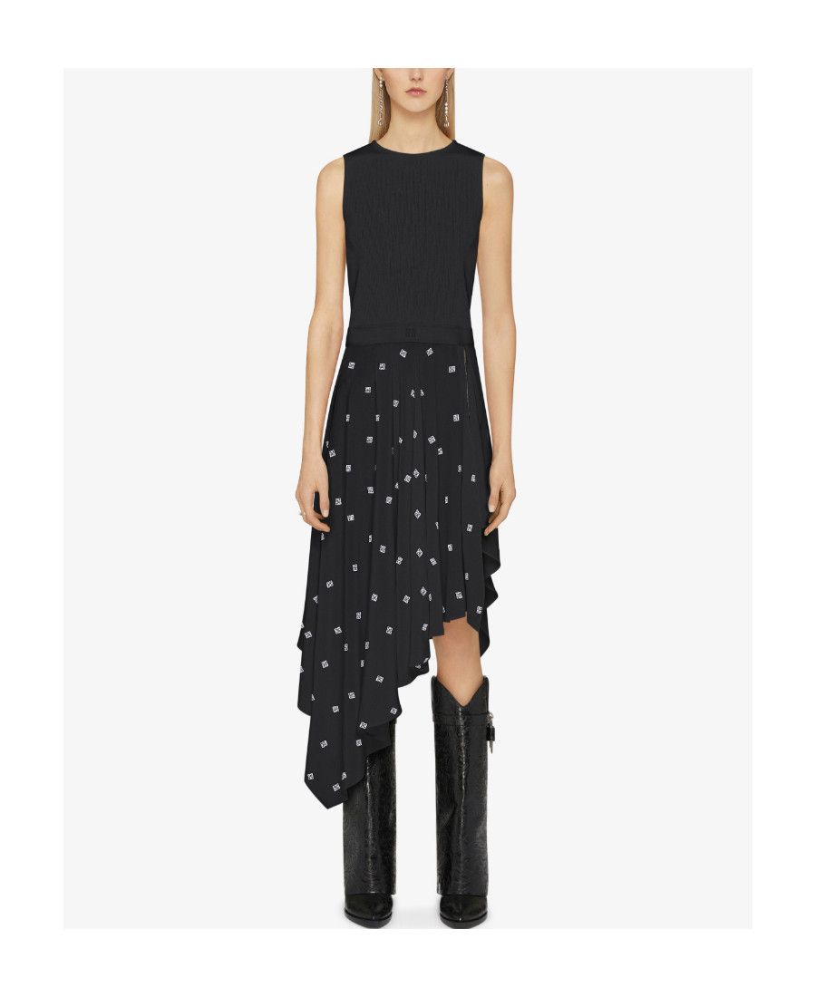 Givenchy o1w1db10325 Sleeveless Dress W Flare Skirt in Black Size S / US 4 / IT 40 - 2 Thumbnail