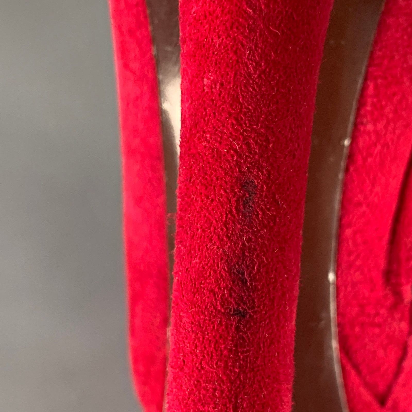 Alexander McQueen ALEXANDER MCQUEEN Size 8 Red Suede Platform Ankle Boots Size US 8 / IT 38 - 9 Thumbnail