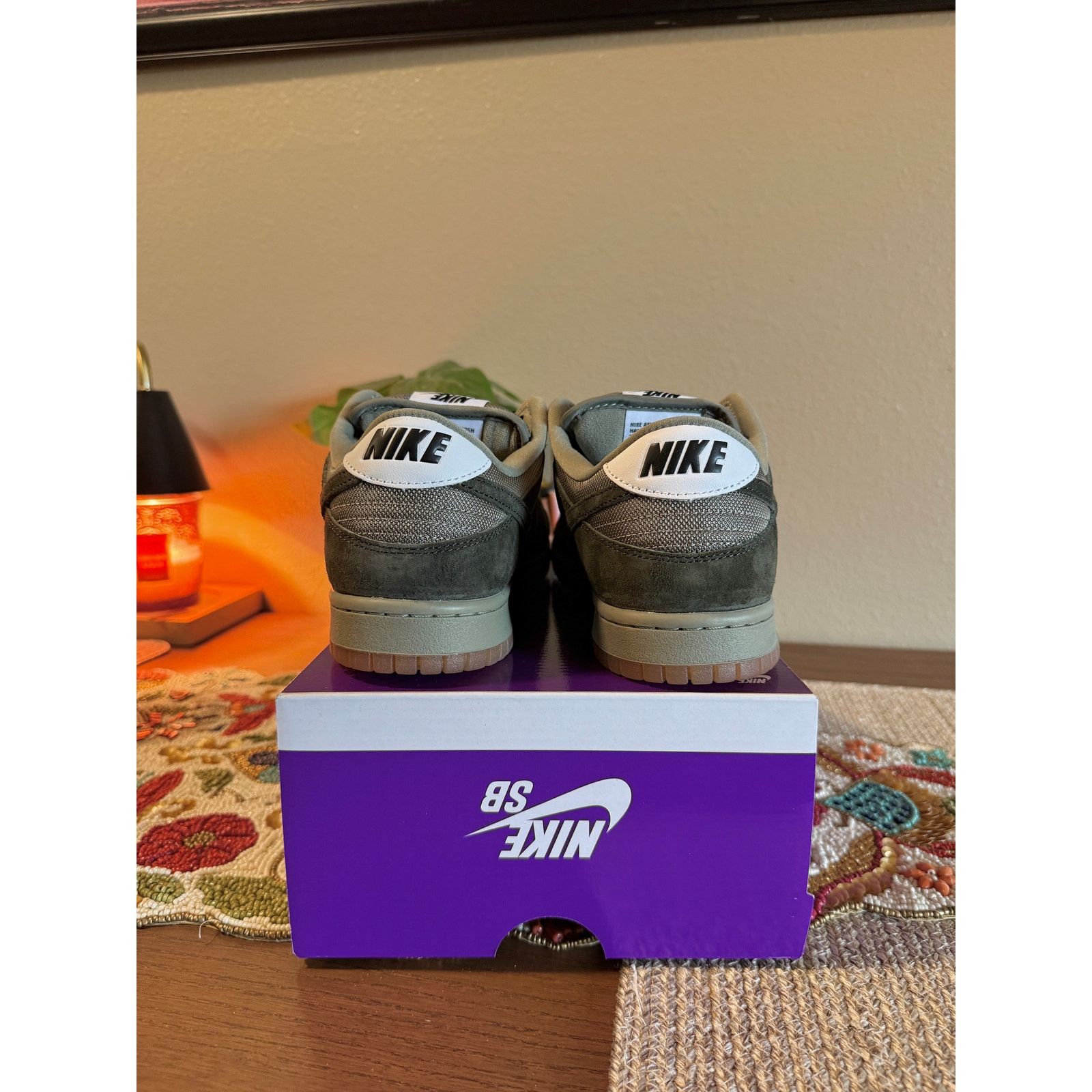 Nike Nike SB Dunk Low Pro B Sequoia Light Army Olive Green Khaki Size US 9 / EU 42 - 4 Thumbnail