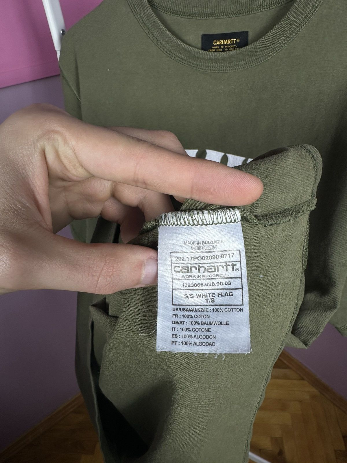 Carhartt Wip Carhartt WIP S/S White Flag T-Shirt Khaki Cotton Size M Size US M / EU 48-50 / 2 - 12 Thumbnail