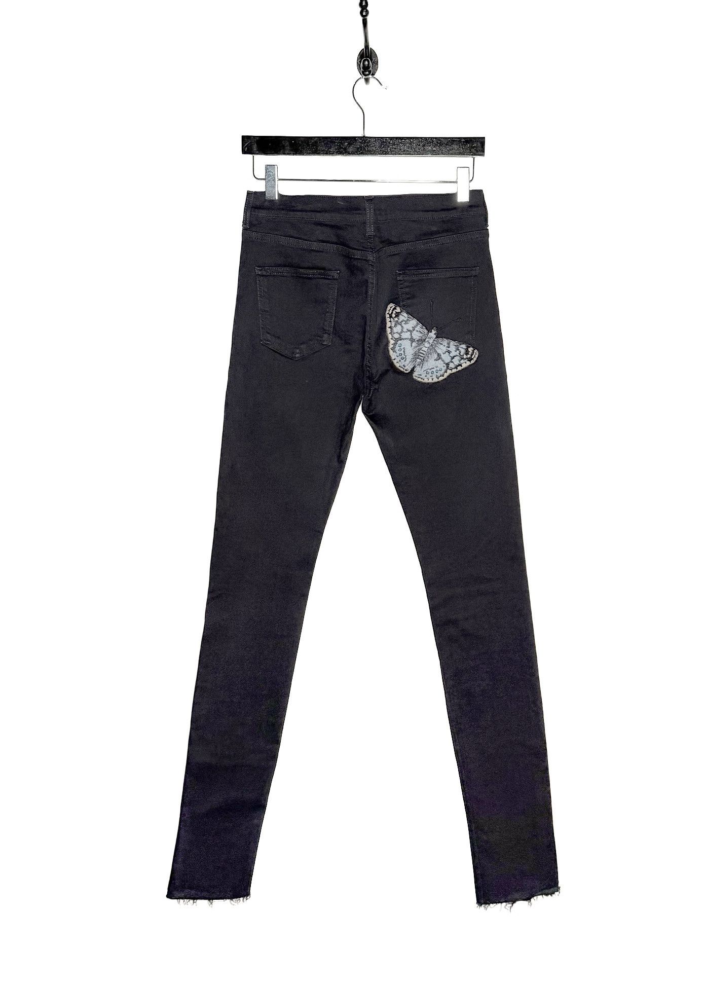 Gucci Gucci Navy Blue Butterfly Embroidered Patch Skinny Jeans Size 29" - 1 Thumbnail
