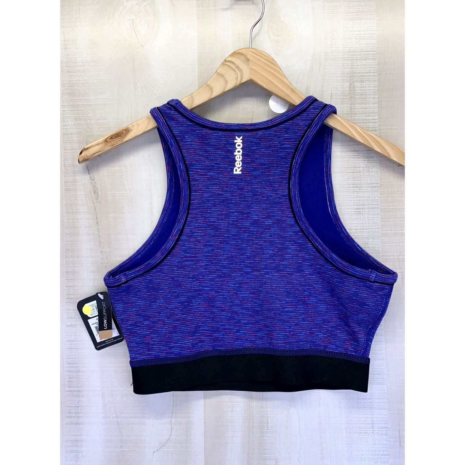 Reebok Reebok Sports Bra Womens Small High Neck Low Support Cotton NWT-9245 Size ONE SIZE - 7 Thumbnail