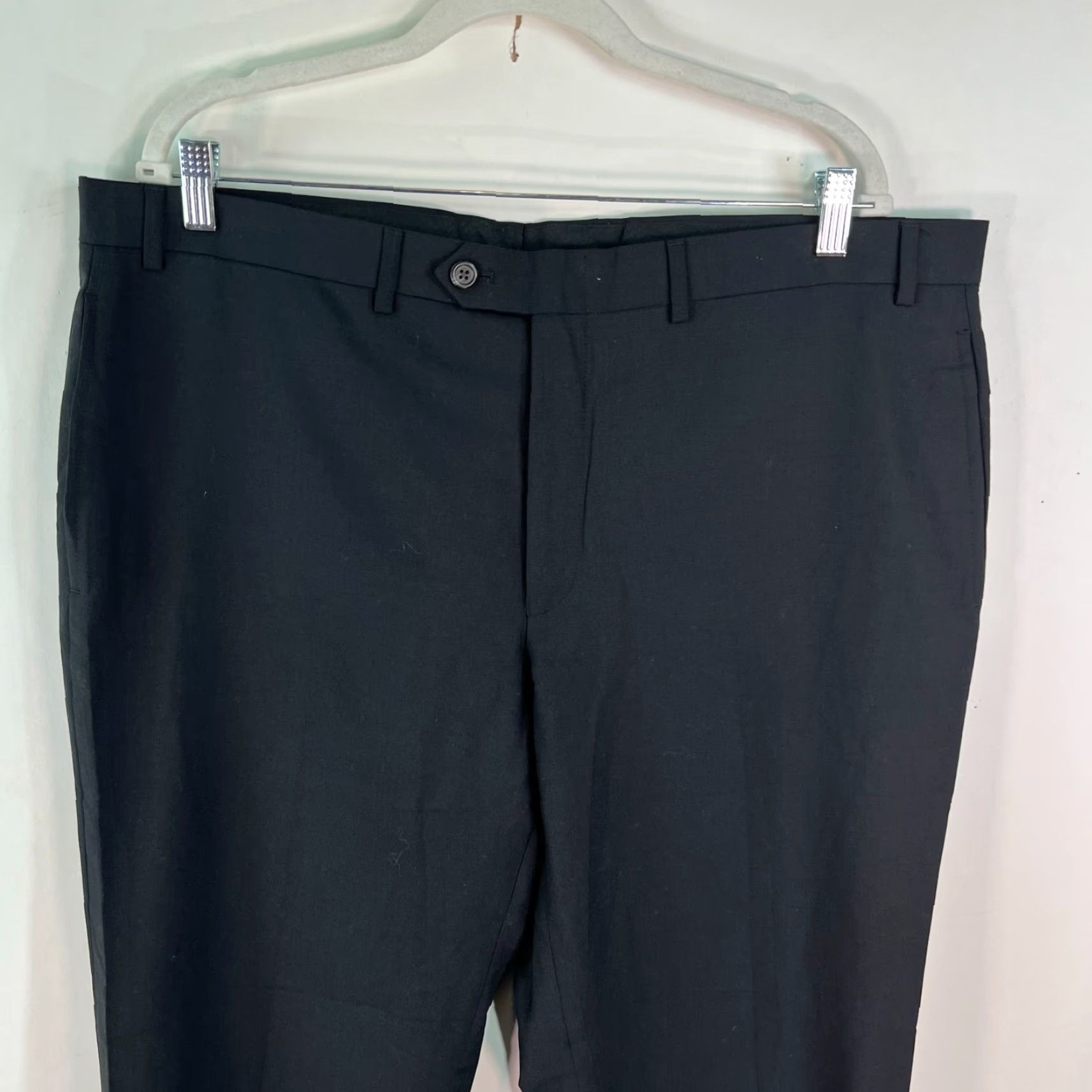 Ralph Lauren Ralph Lauren Mens Dress Pants Black Wool Flat Front Casual Size 40X26 Size US 40 / EU 56 - 2 Thumbnail