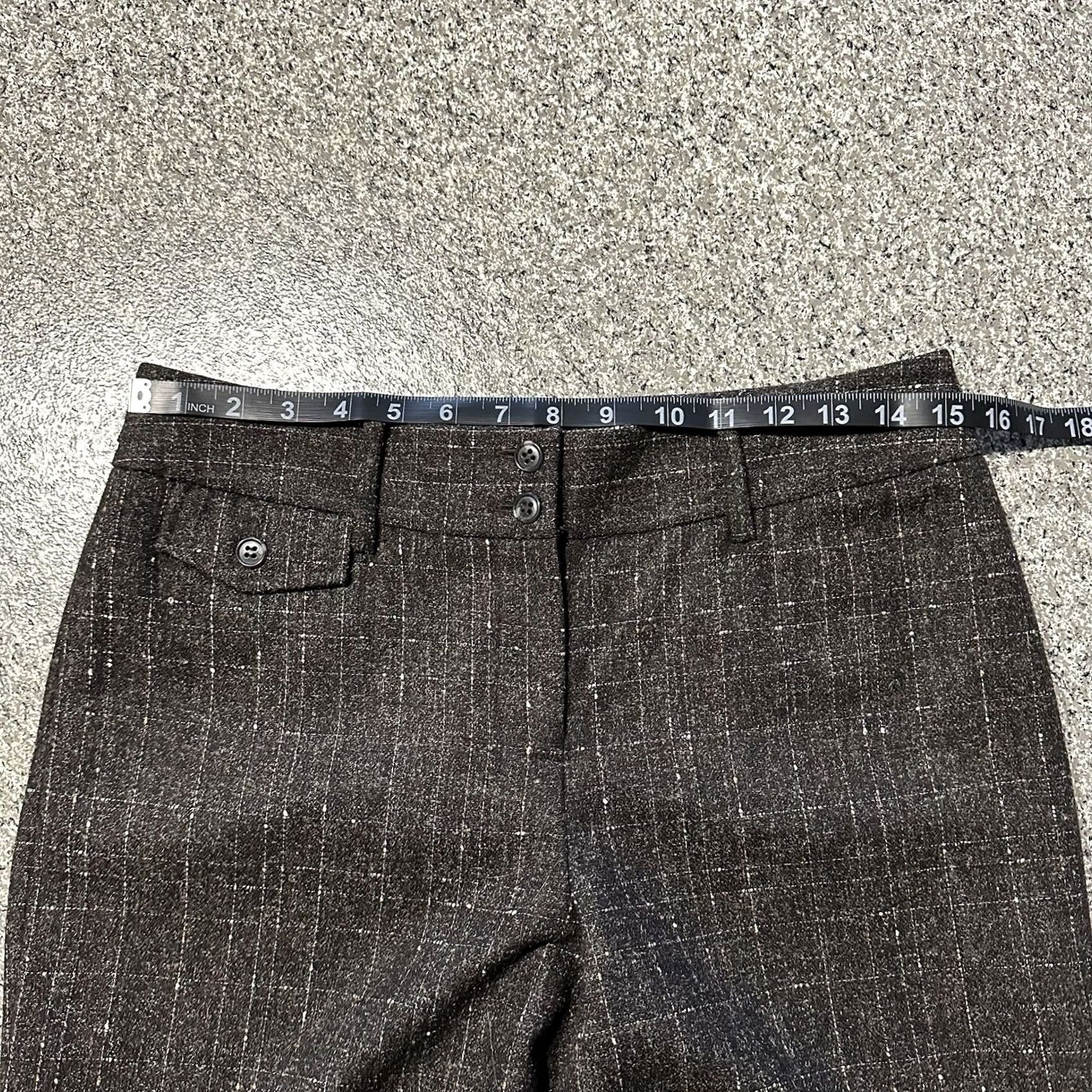Ann Taylor Ann Taylor Loft Pants Women's 6 30x31 Brown Wool Blend Straight Leg Trousers Size 28" / US 6 / IT 42 - 7 Thumbnail