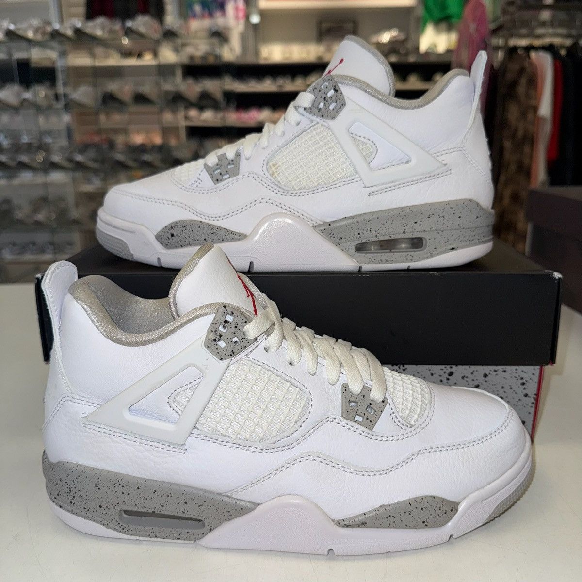 Size 8.5W -Nike Air Jordan 4 Retro GS White Oreo -DJ4699 100