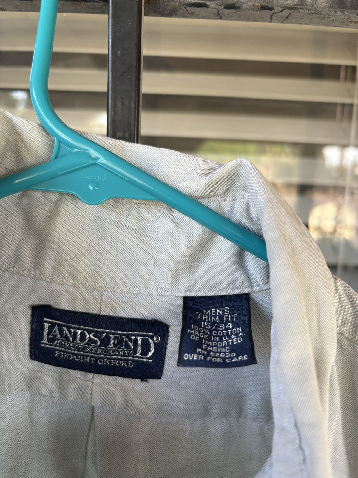 Lands' End Vintage Lands' End shirt mint green Size US M / EU 48-50 / 2 - 2 Thumbnail