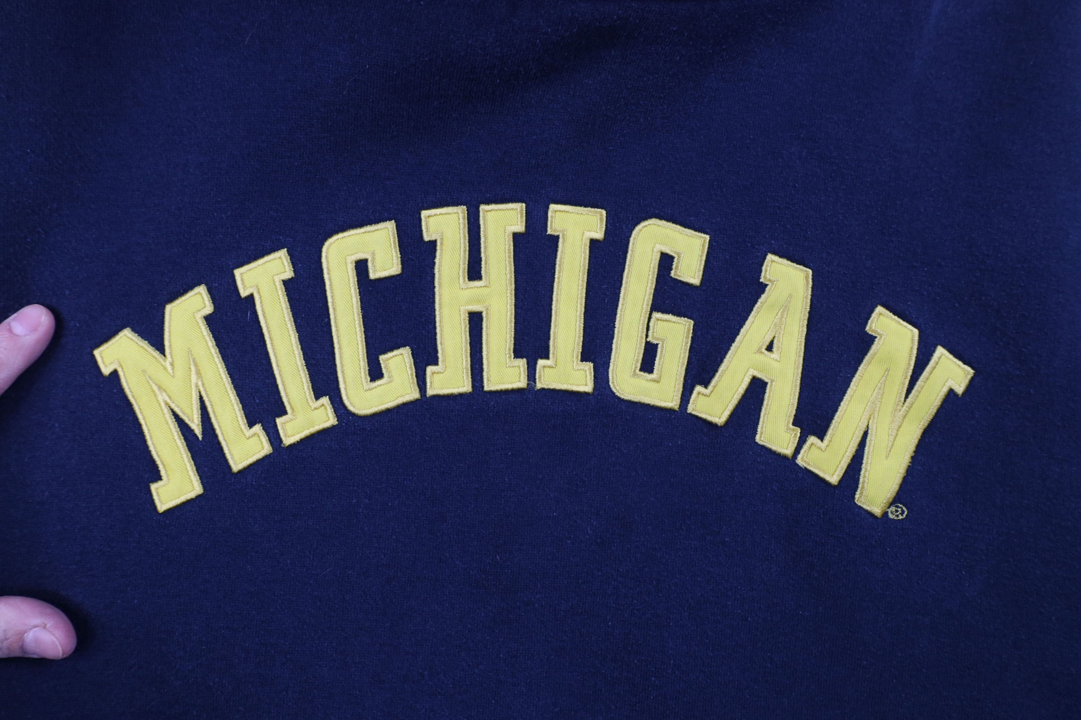 Vintage Vintage 90s Heavyweight University of Michigan Sweatshirt Size US XXL / EU 58 / 5 - 4 Thumbnail