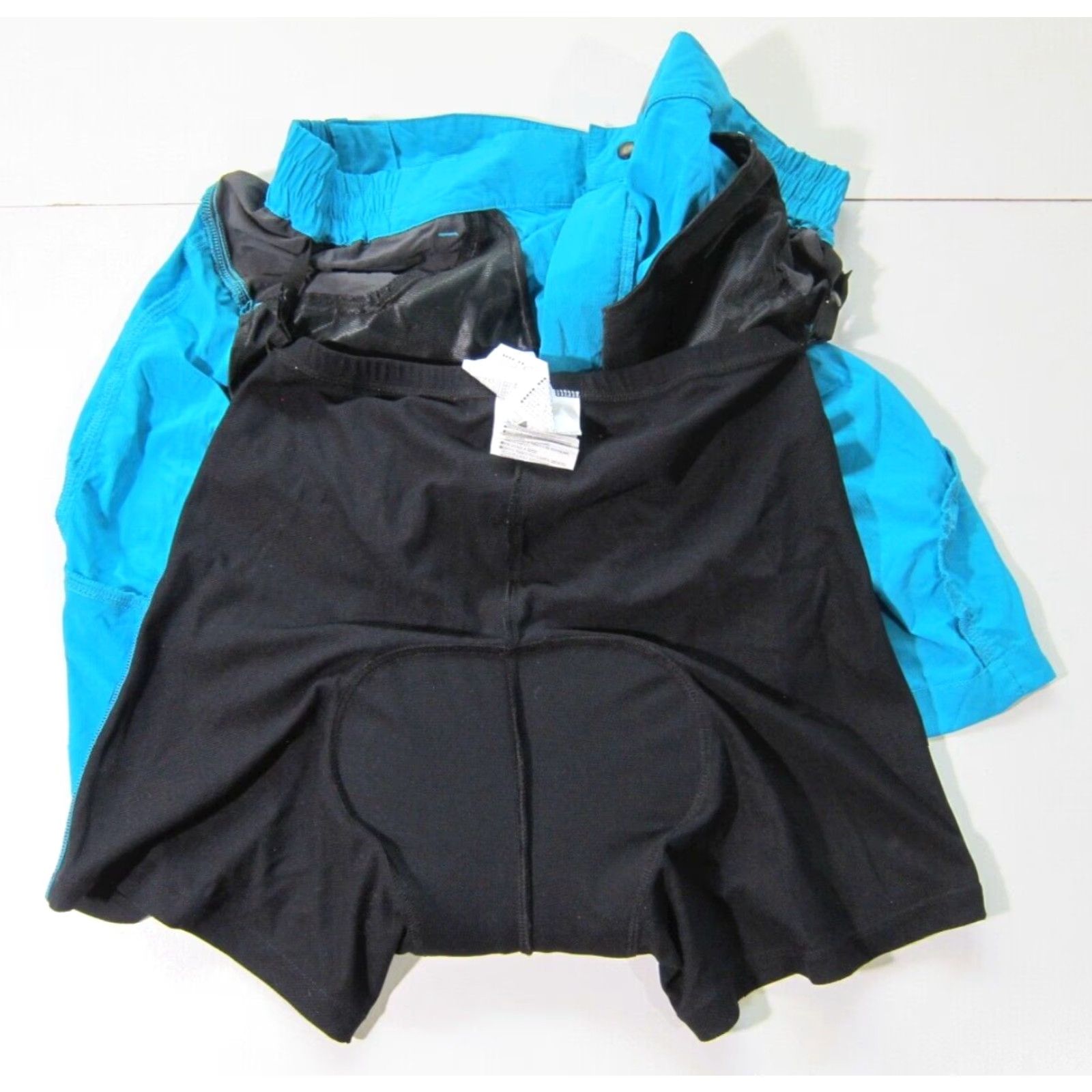 Vintage Shimano Blue Stretched Lined Removable Padded Cycling Bike Short Women Medium Size 32" / US 10 / IT 46 - 4 Thumbnail