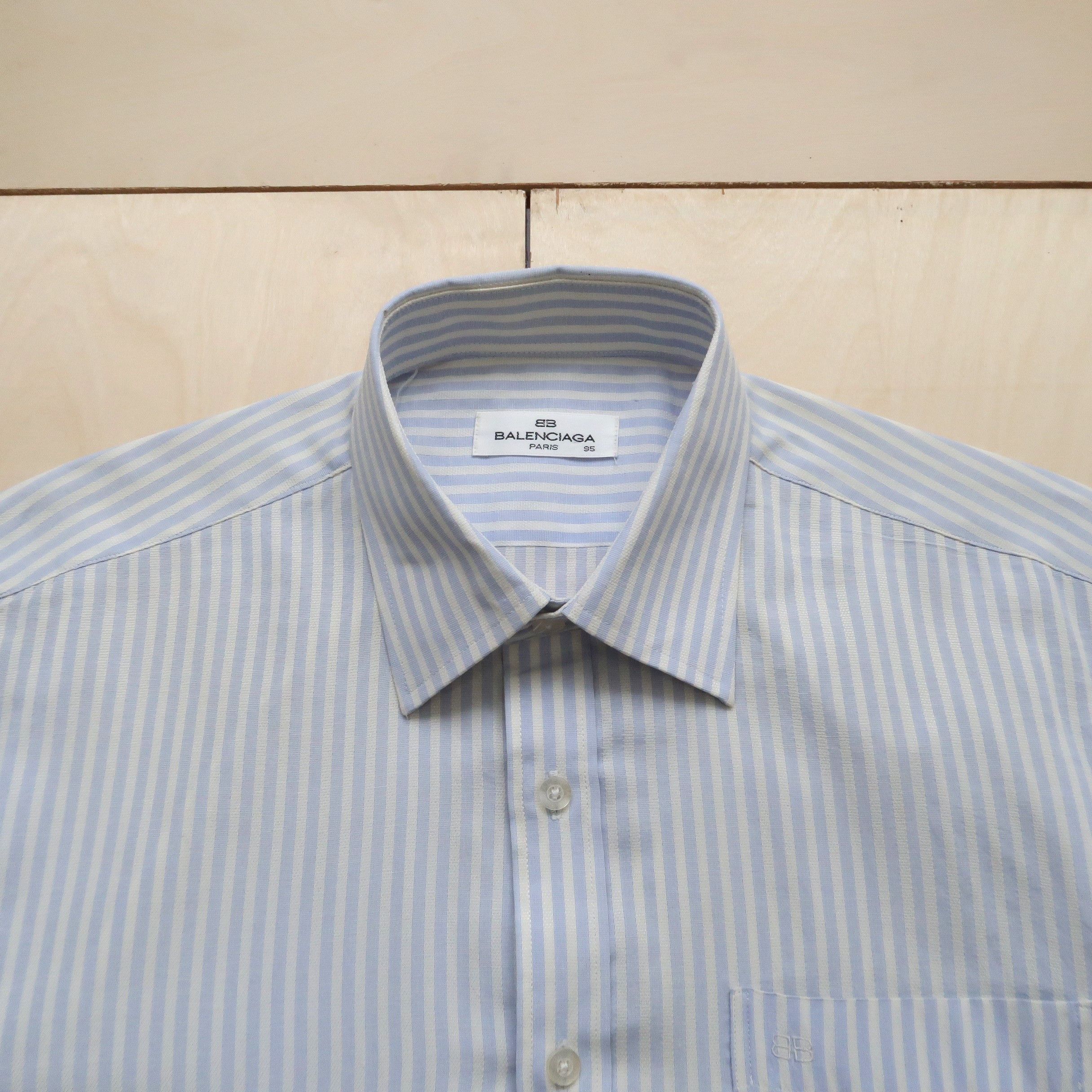 Balenciaga Vintage 90s Balenciaga Ethnic Stripe Shirt Button Size US M / EU 48-50 / 2 - 3 Thumbnail