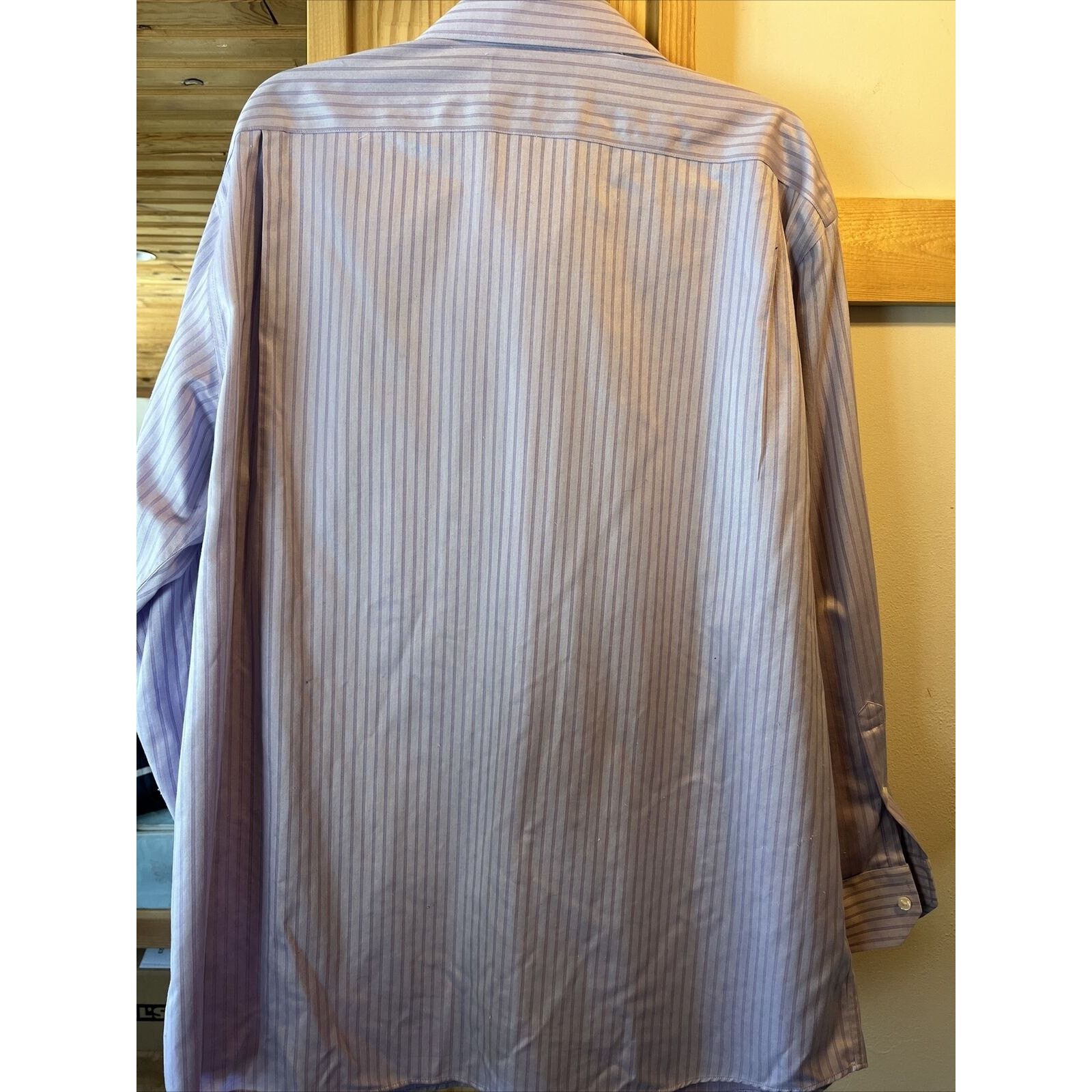 Hart Schaffner Marx Hart Schaffner Marx Men’s 17.5 34 Purple stripe cotton shirt Size US XXL / EU 58 / 5 - 14 Thumbnail