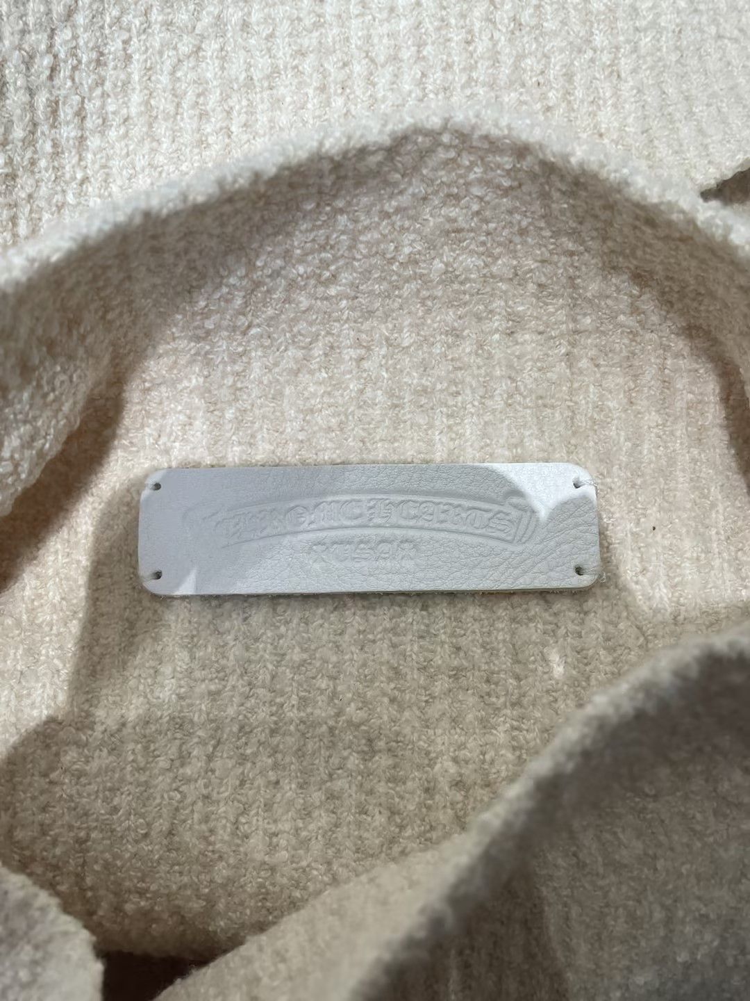 Chrome Hearts Chrome Hearts Knitted Cream Cheetah Patch Sweater Size XS / US 0-2 / IT 36-38 - 6 Thumbnail