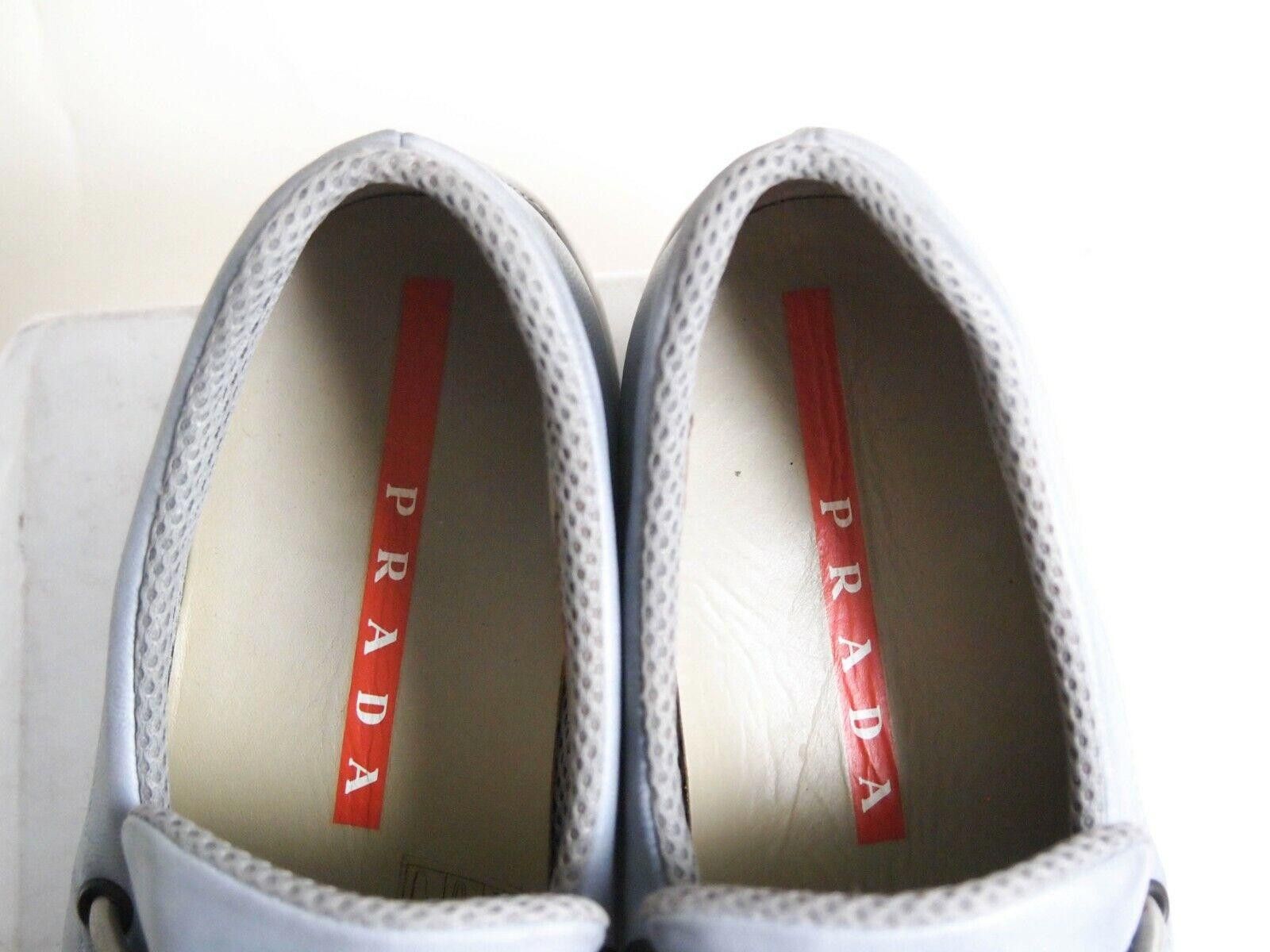 Prada Prada Slip Ons 2352 Sneakers Blue Leather Womens EU 36 US 6 Size US 6 / IT 36 - 5 Thumbnail