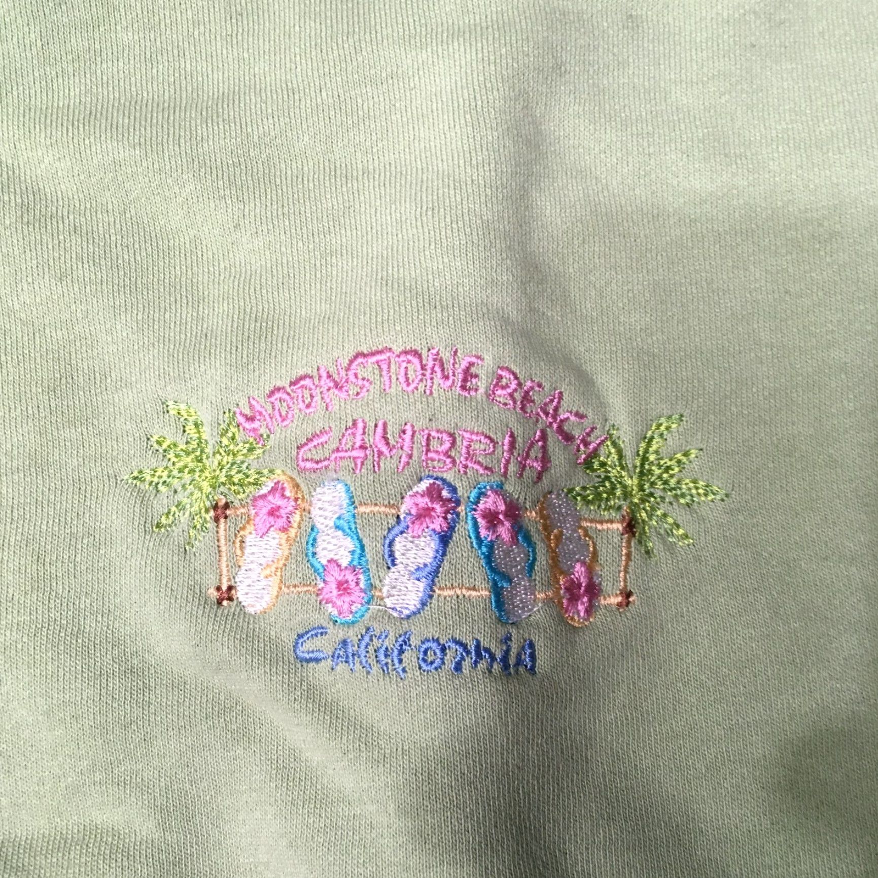 Vintage Paww Cambria California Moon Logo Graphic Vest Sleeveless Hoodie Large L Green Women Size L / US 10 / IT 46 - 3 Thumbnail
