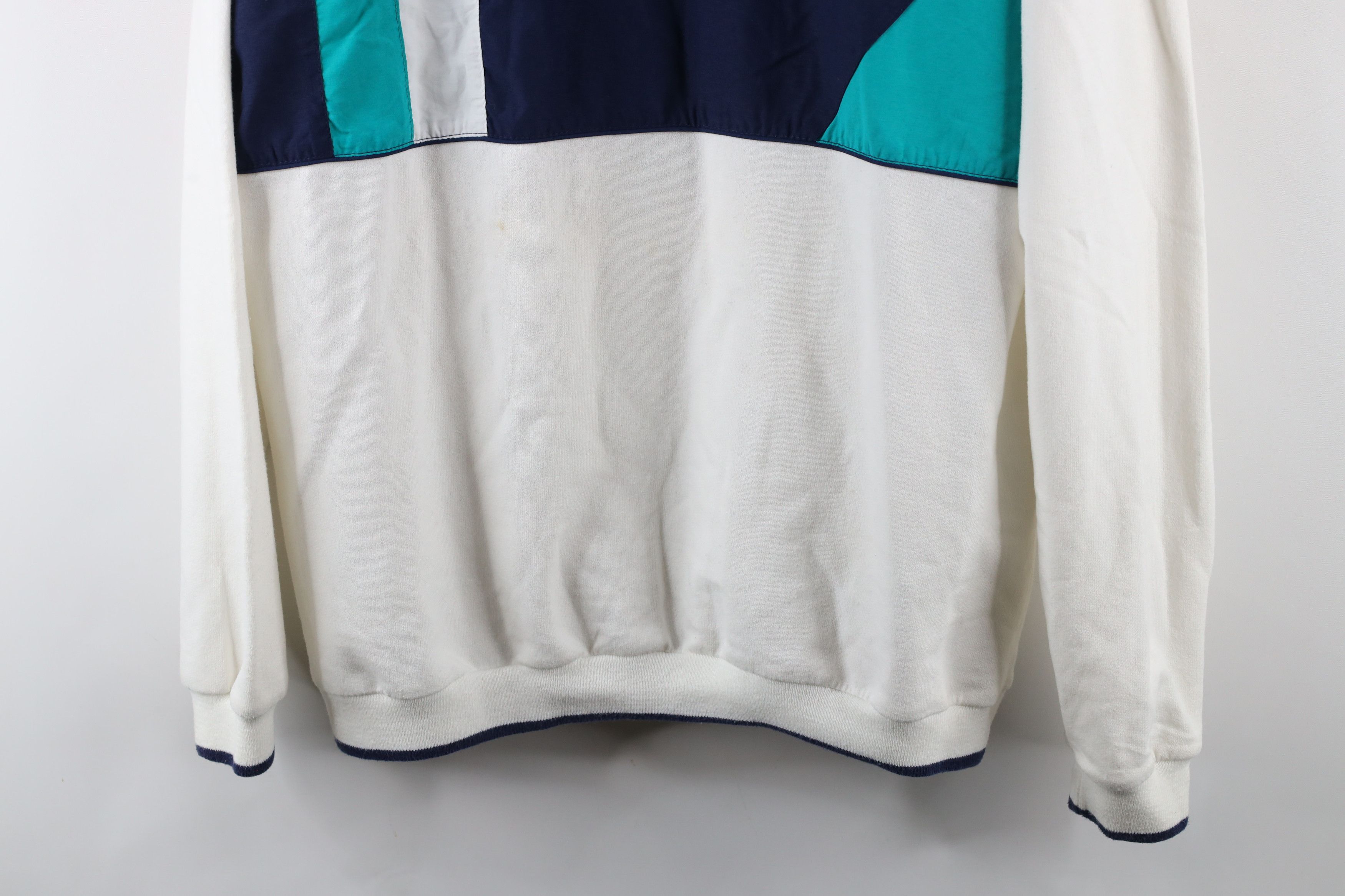 Vintage Vintage 90s Streetwear Block Crewneck Sweatshirt USA Size US L / EU 52-54 / 3 - 3 Thumbnail