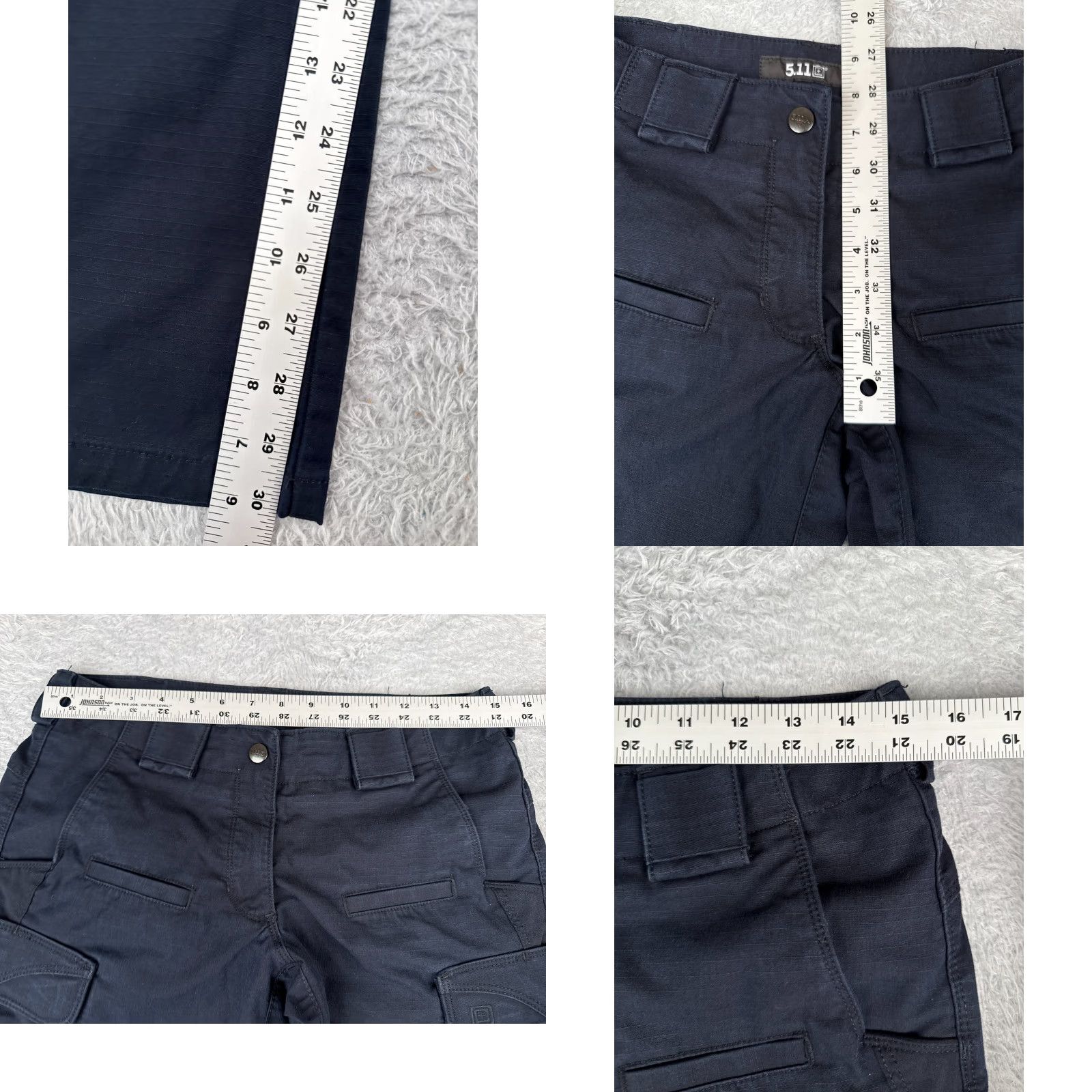 Vintage 5.11 Tactical Pants Women 6 Blue Rip-Stop Cargo Straight Leg EMT LEO 30x30 - Casual Workwear Size 28" / US 6 / IT 42 - 8 Thumbnail