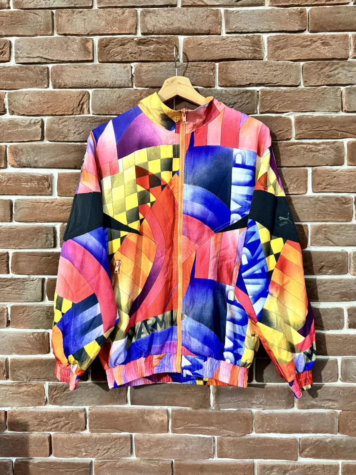 Reebok Puma Vintage 90s Funky Medium Track Top Jacket Streetwear Size US M / EU 48-50 / 2 - 1 Thumbnail