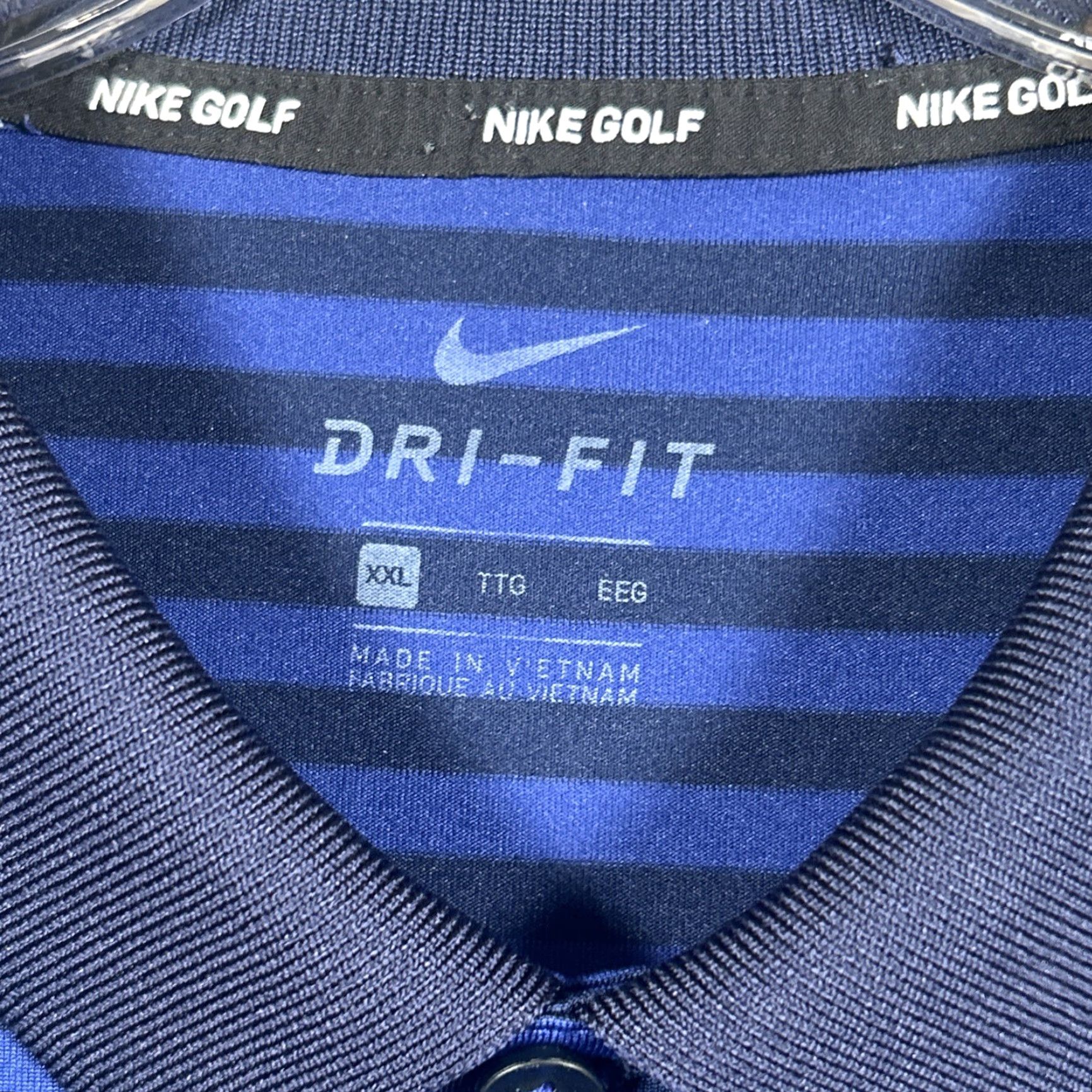 Nike Nike Golf Polo TPC Sawgrass Mens XXL Dri Fit Blue Performance Stretch Polo Shirt Size US XXL / EU 58 / 5 - 4 Thumbnail