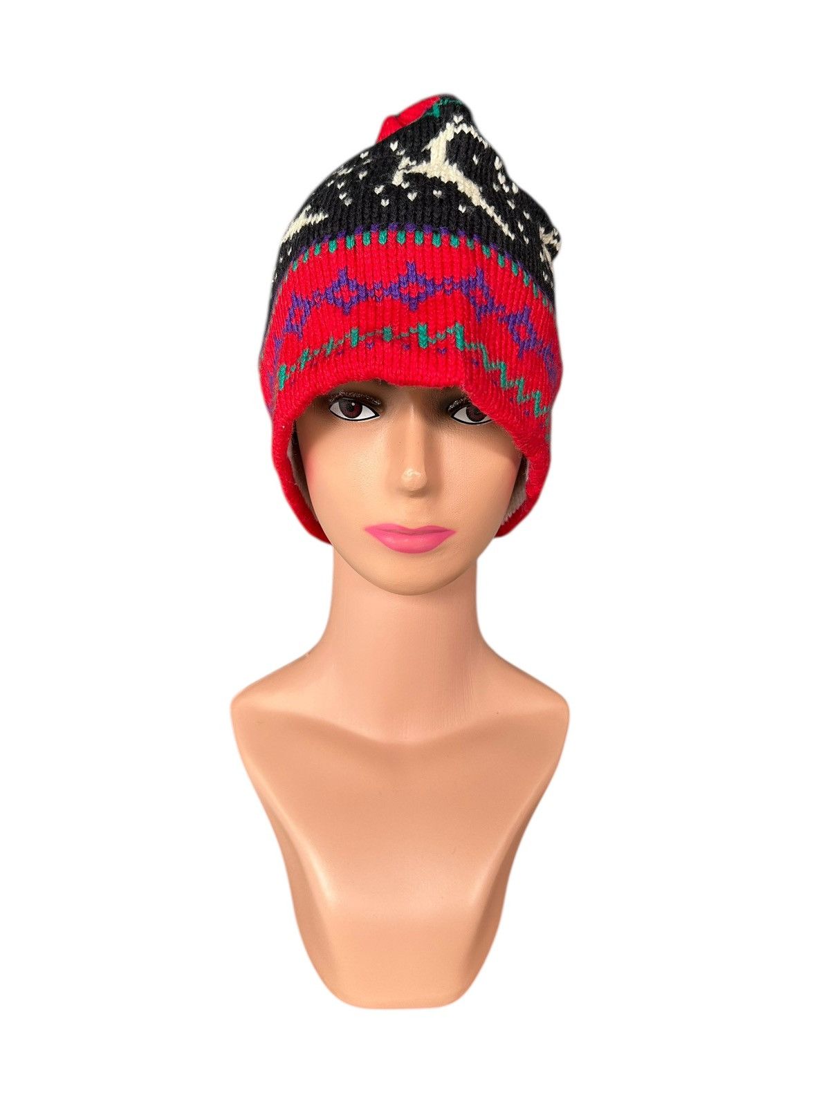 Japanese Brand × Kapital × Vintage Vintage Crochet Knitt Made in Usa Wool Beanie Hats Size ONE SIZE - 4 Thumbnail
