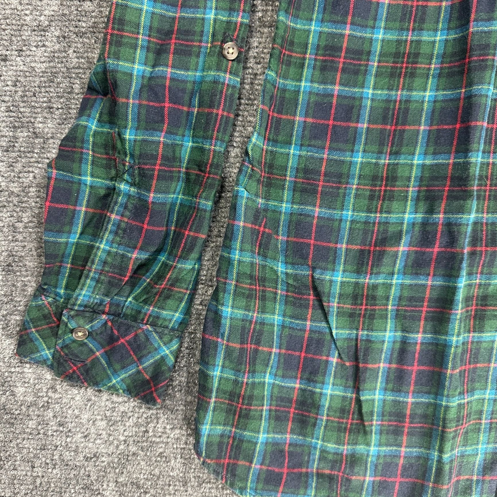 Eddie Bauer Eddie Bauer Shirt Womens Small Tartan Plaid Henley Top Roll Tab Sleeve Knit Cotton Blend Blue Size S / US 4 / IT 40 - 2 Thumbnail