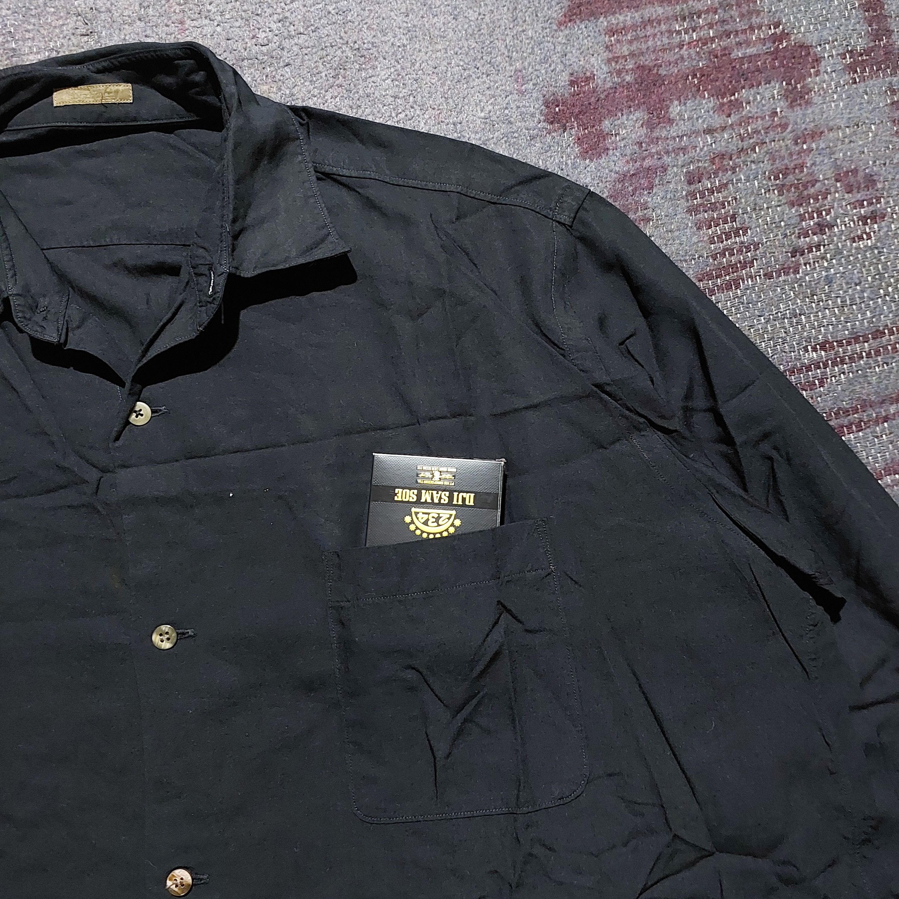 Yohji Yamamoto Y's for men black basic long sleeve shirt Size US XL / EU 56 / 4 - 3 Thumbnail