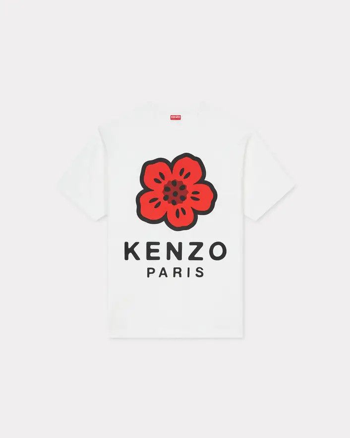o1s22i1n0125 Boke Flower Printed T-Shirt in White