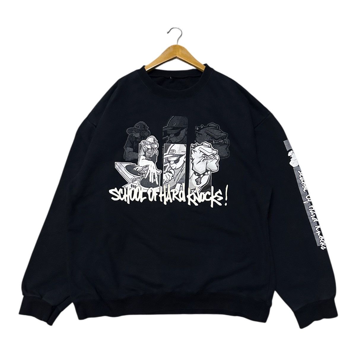 Vintage Vintage School of hard knock pullover sweatshirt Size US XL / EU 56 / 4 - 2 Thumbnail