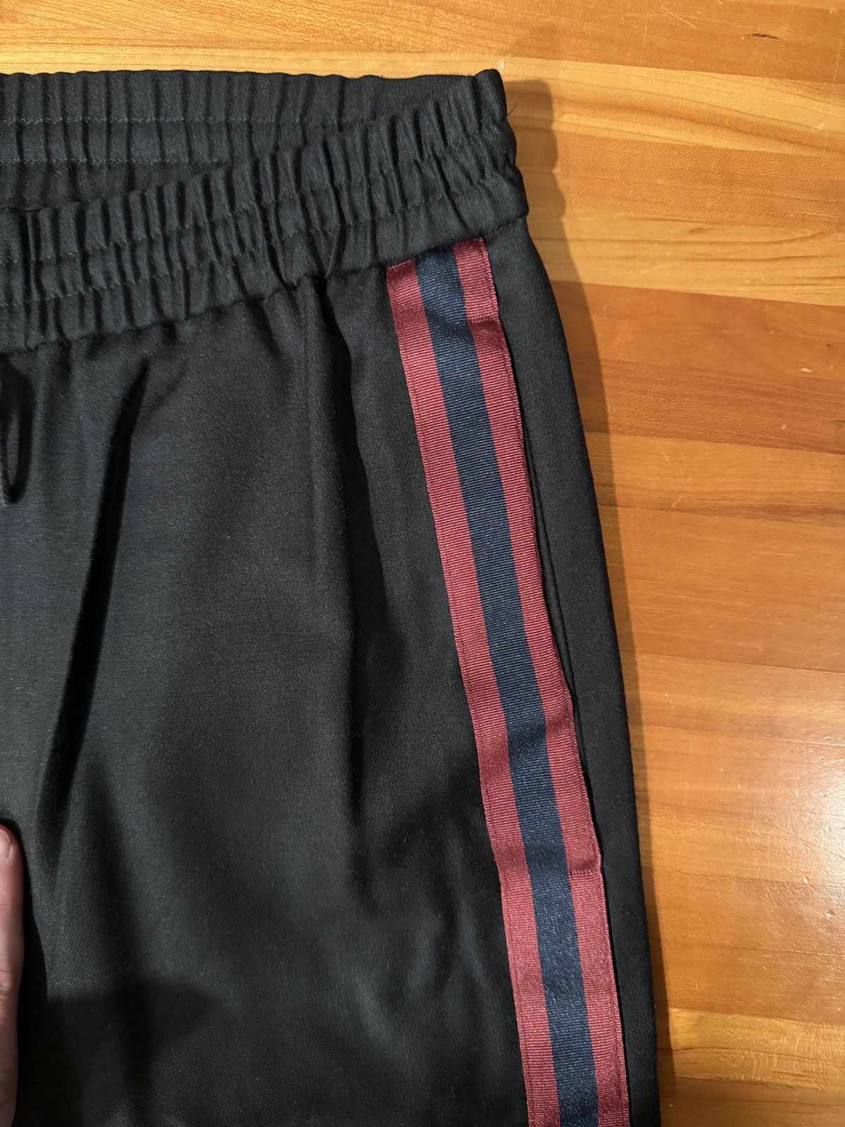 Club Monaco Dk Grey Wool Drawstring Waist Dress Pant with Ribbon Piping Size US 30 / EU 46 - 4 Thumbnail
