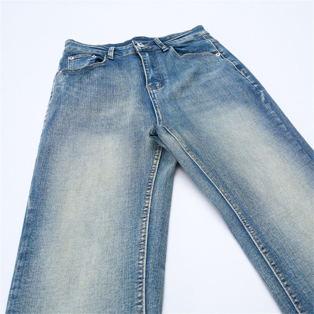 Vintage Retro washed distressed straight loose men's flared jeans Size US 32 / EU 48 - 4 Thumbnail