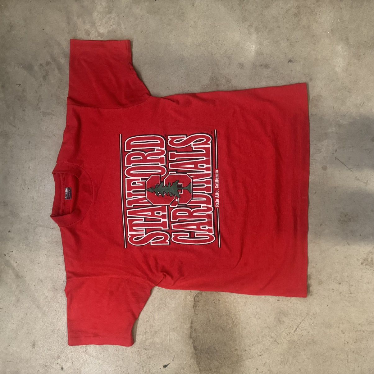 Fruit Of The Loom vintage 90s stanford tee Size US L / EU 52-54 / 3 - 1 Thumbnail
