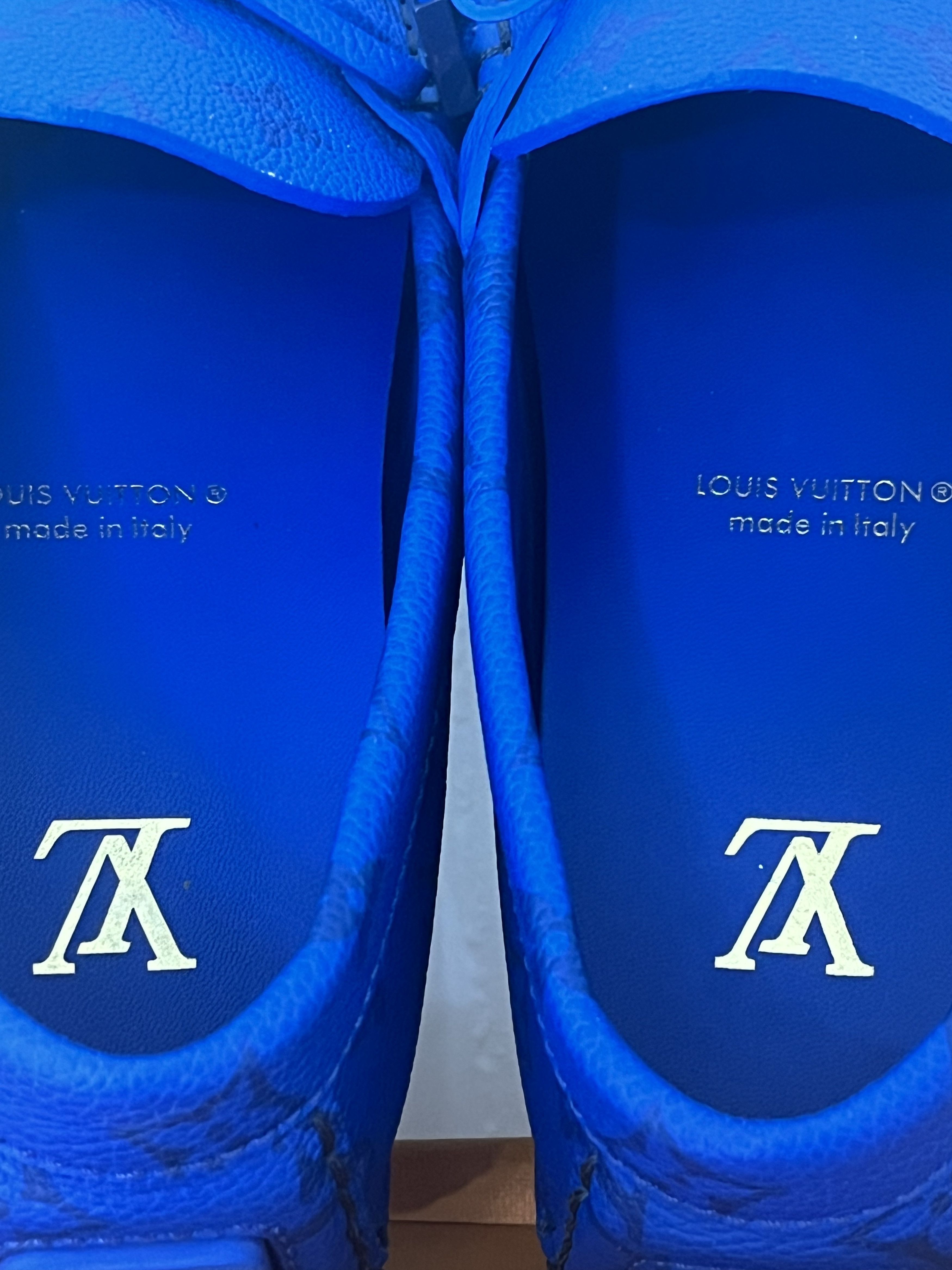 Louis Vuitton Louis Vouitton Driver Mocassins (Azul Blue) Size US 8 / EU 41 - 1 Thumbnail